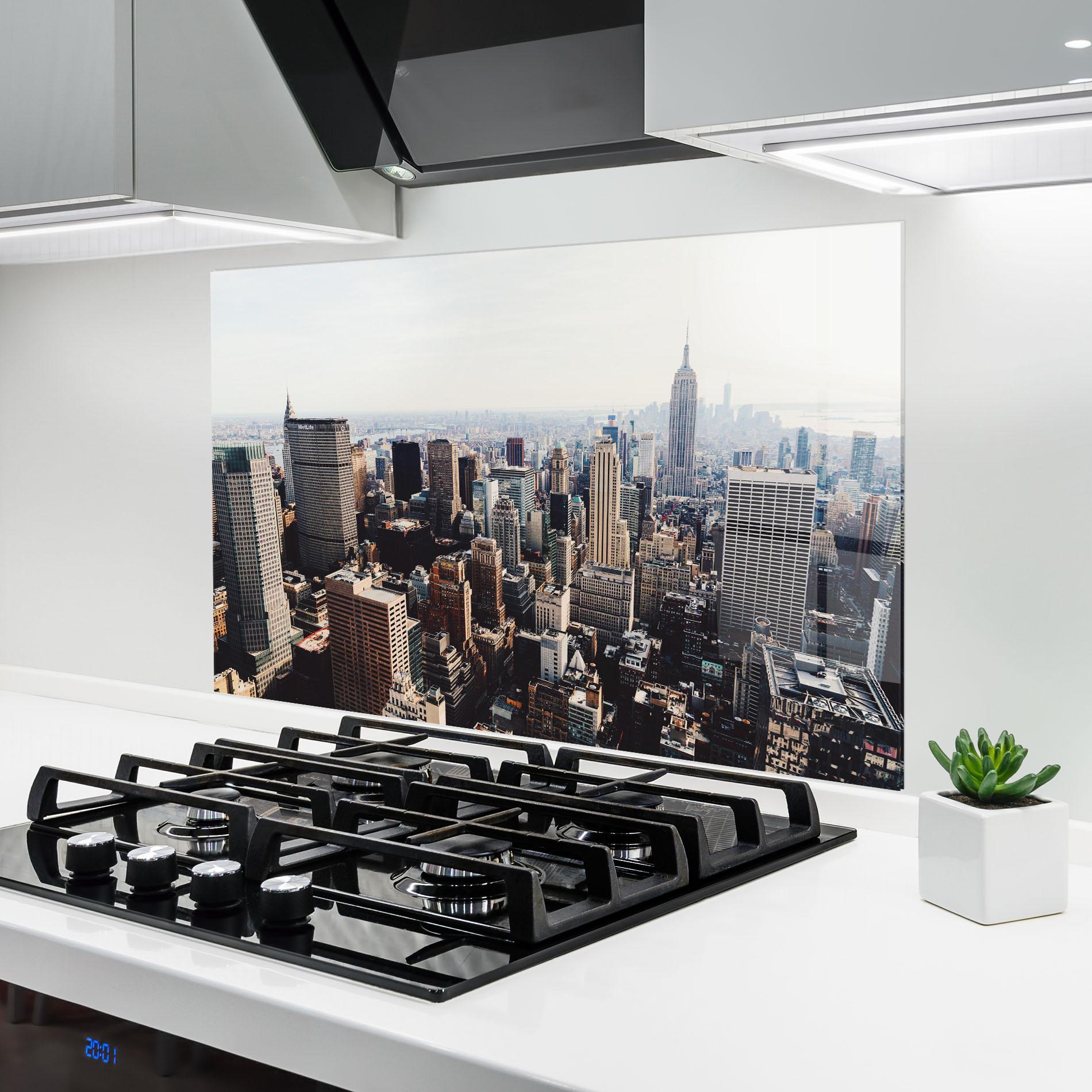 Küchenrückwand Glas Building Mix View mockup 6