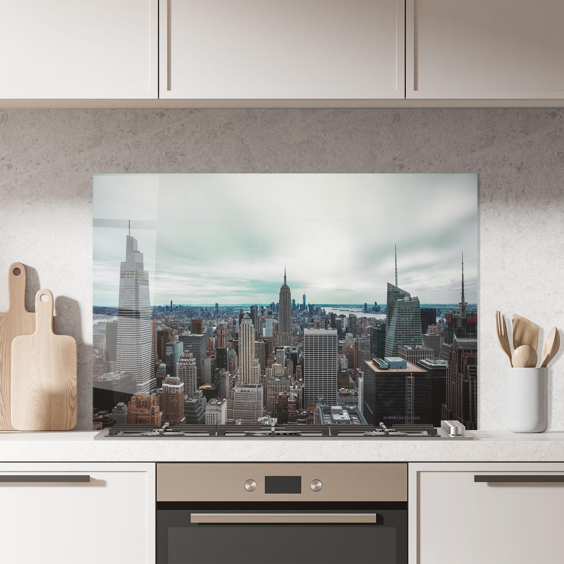 Küchenrückwand Glas Beautiful High Building mockup 7