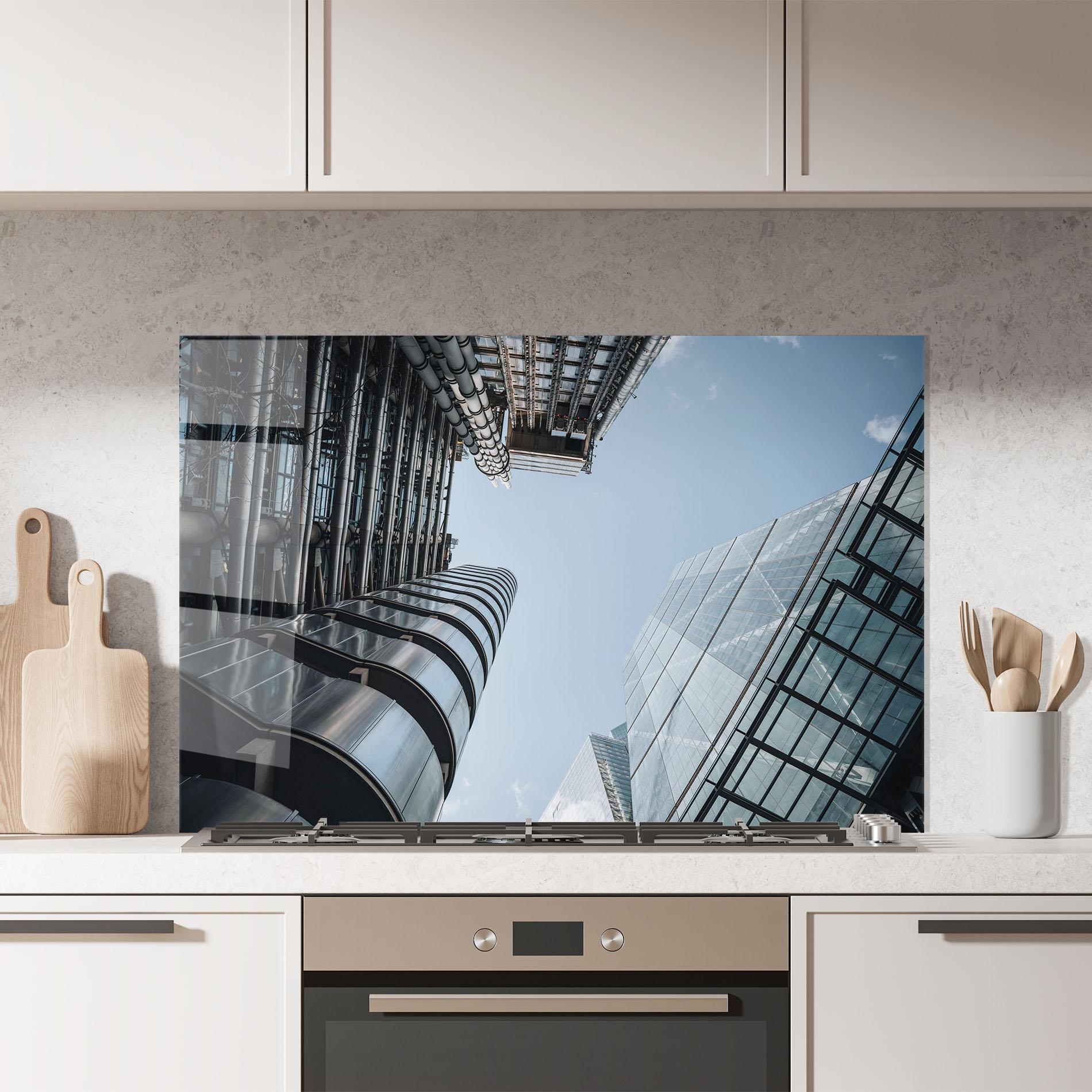 Küchenrückwand Glas Big Glass Building mockup 7