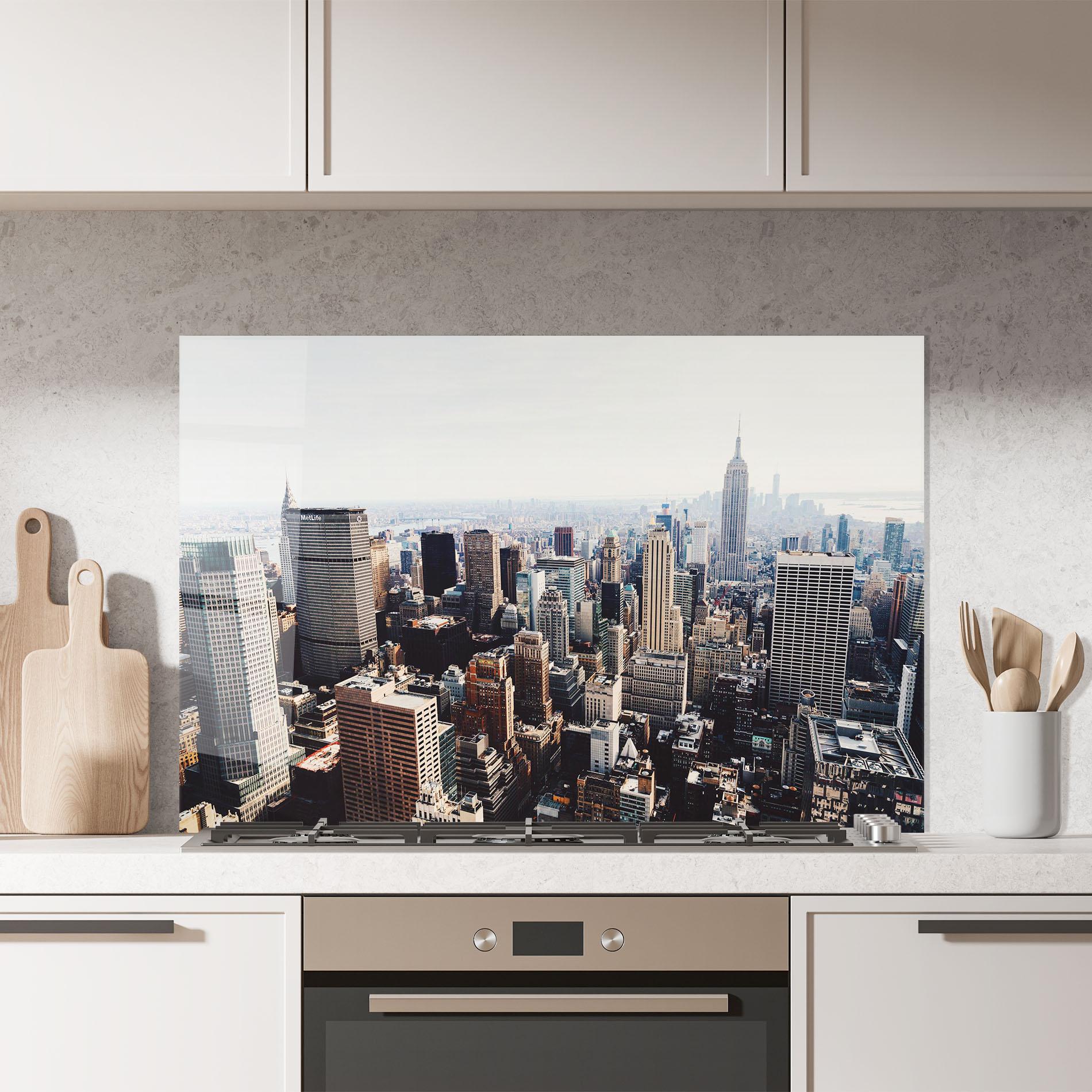 Küchenrückwand Glas Building Mix View mockup 7