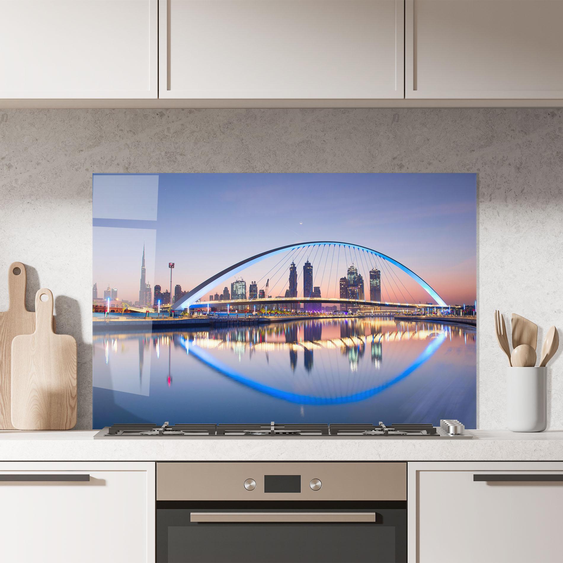 Küchenrückwand Glas Dubai View mockup 7