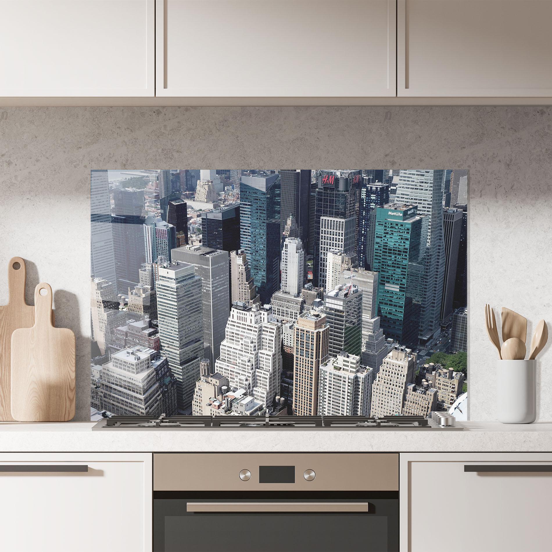 Küchenrückwand Glas High Tower Buildings mockup 7