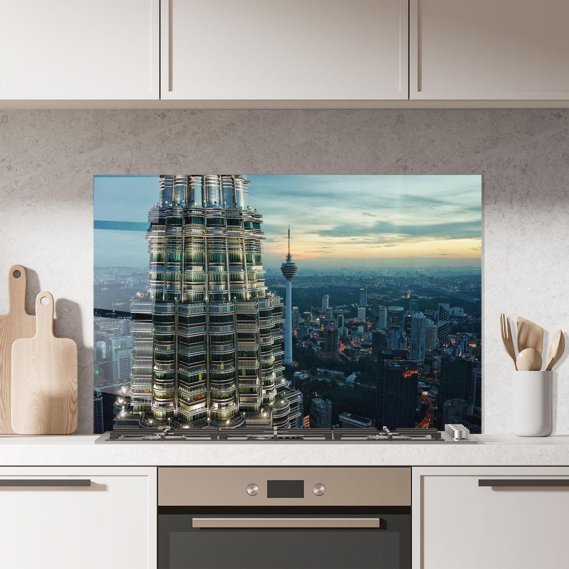 Küchenrückwand Glas Hight Tower View mockup 7