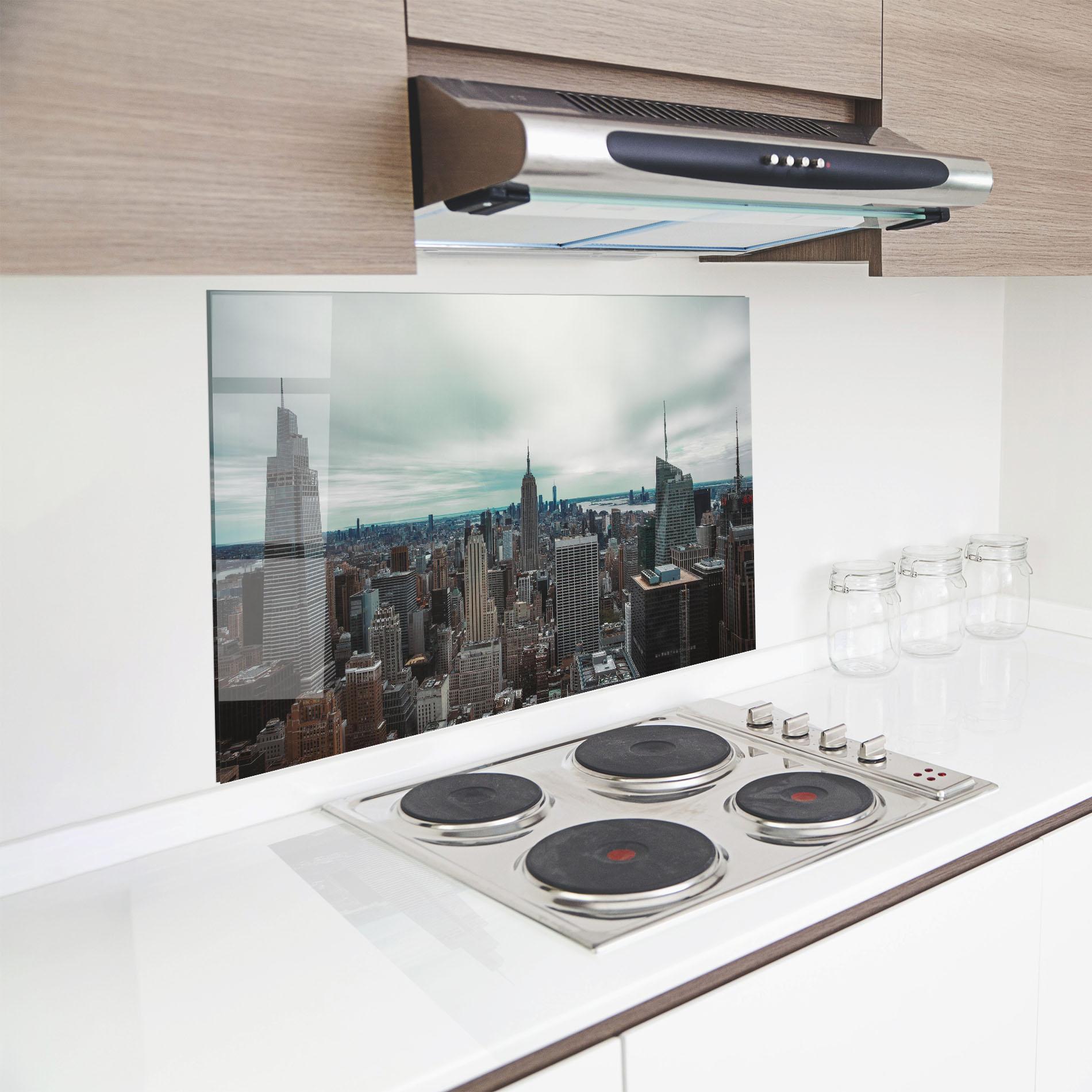 Küchenrückwand Glas Beautiful High Building mockup 8