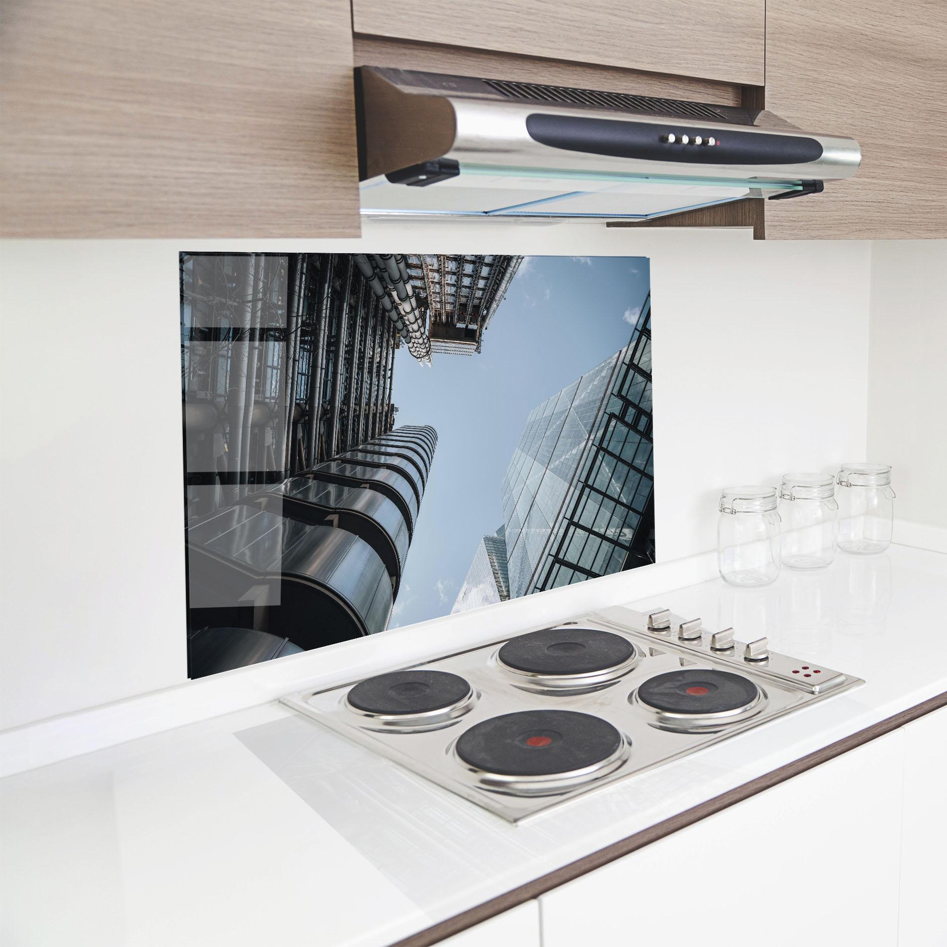 Küchenrückwand Glas Big Glass Building mockup 8