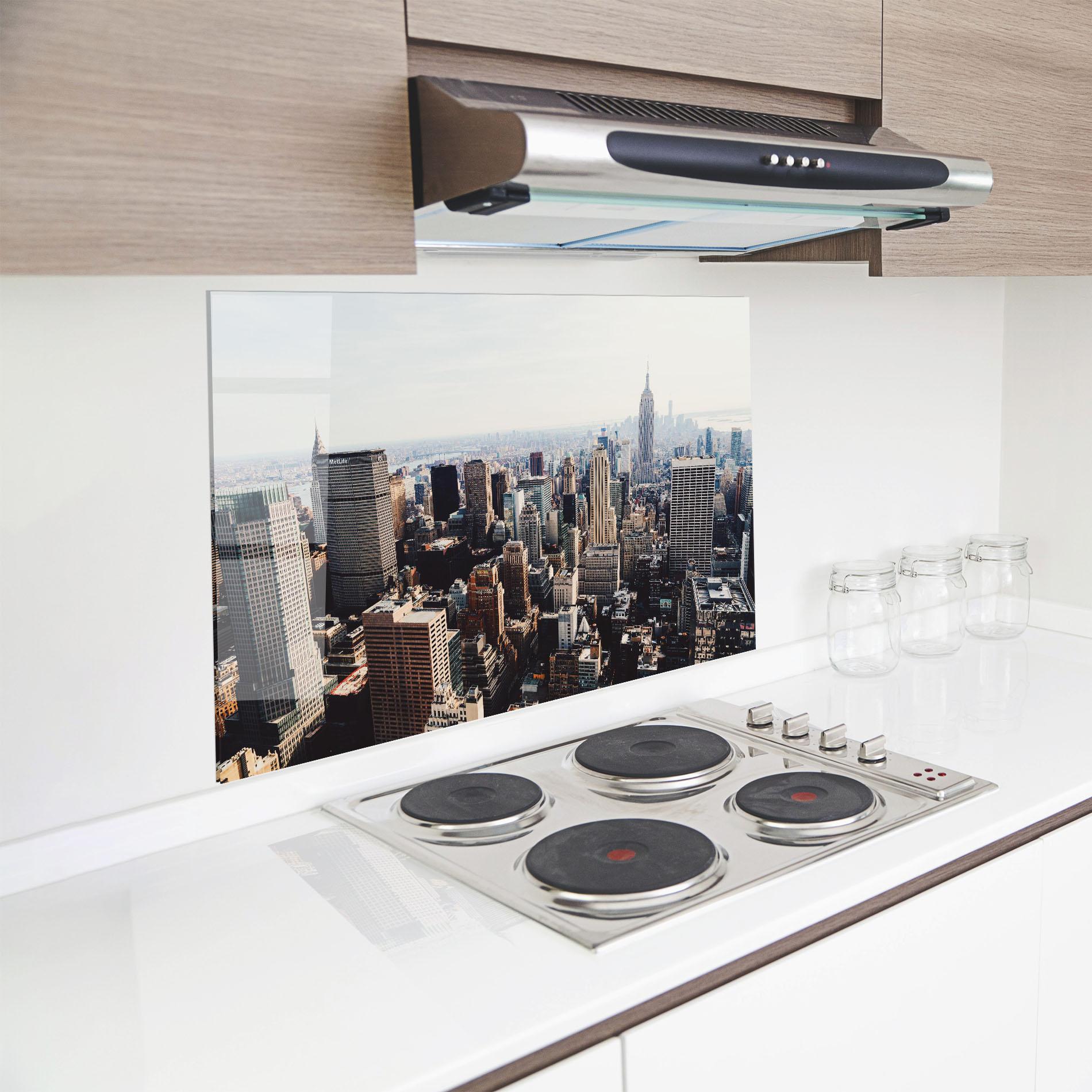 Küchenrückwand Glas Building Mix View mockup 8