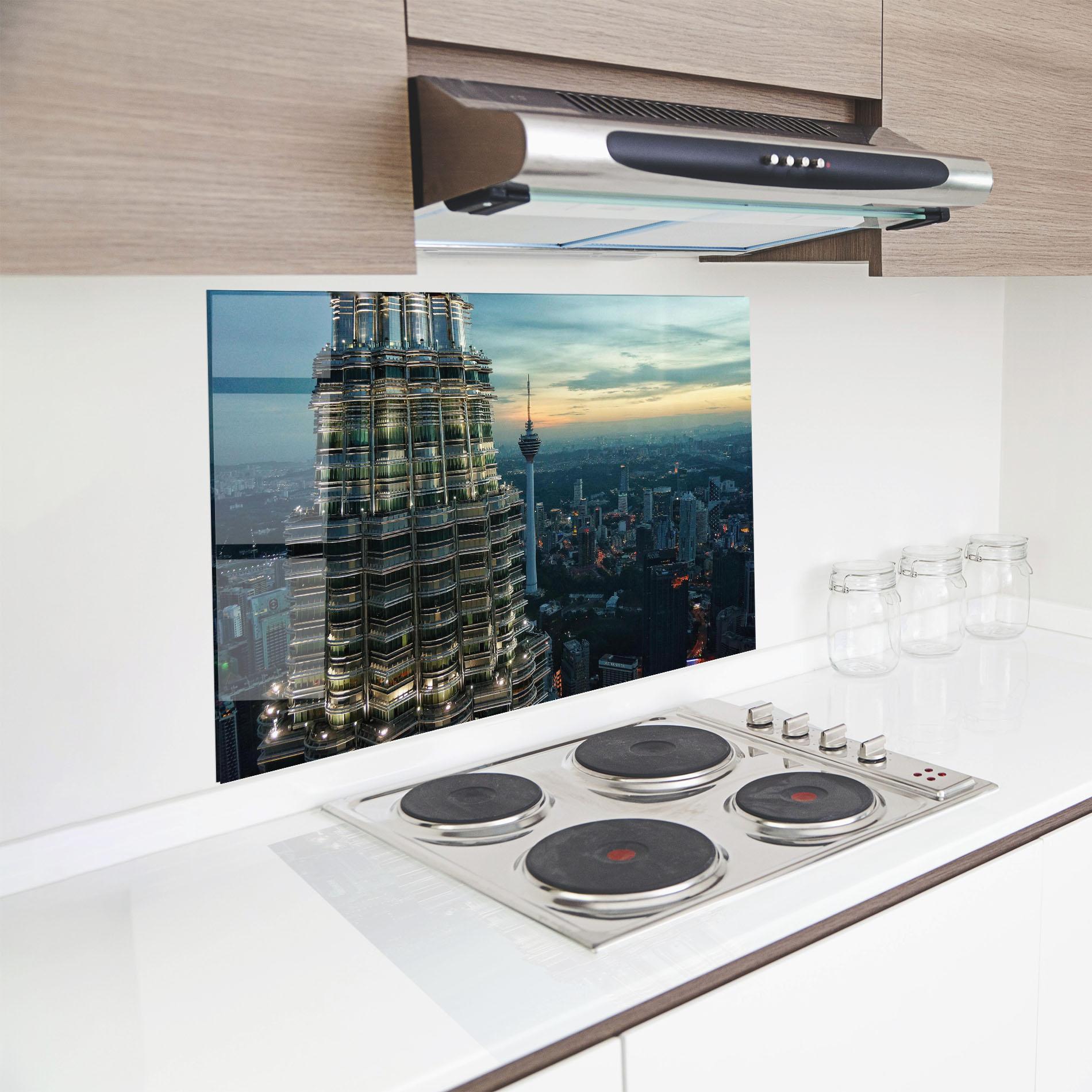 Küchenrückwand Glas Hight Tower View mockup 8