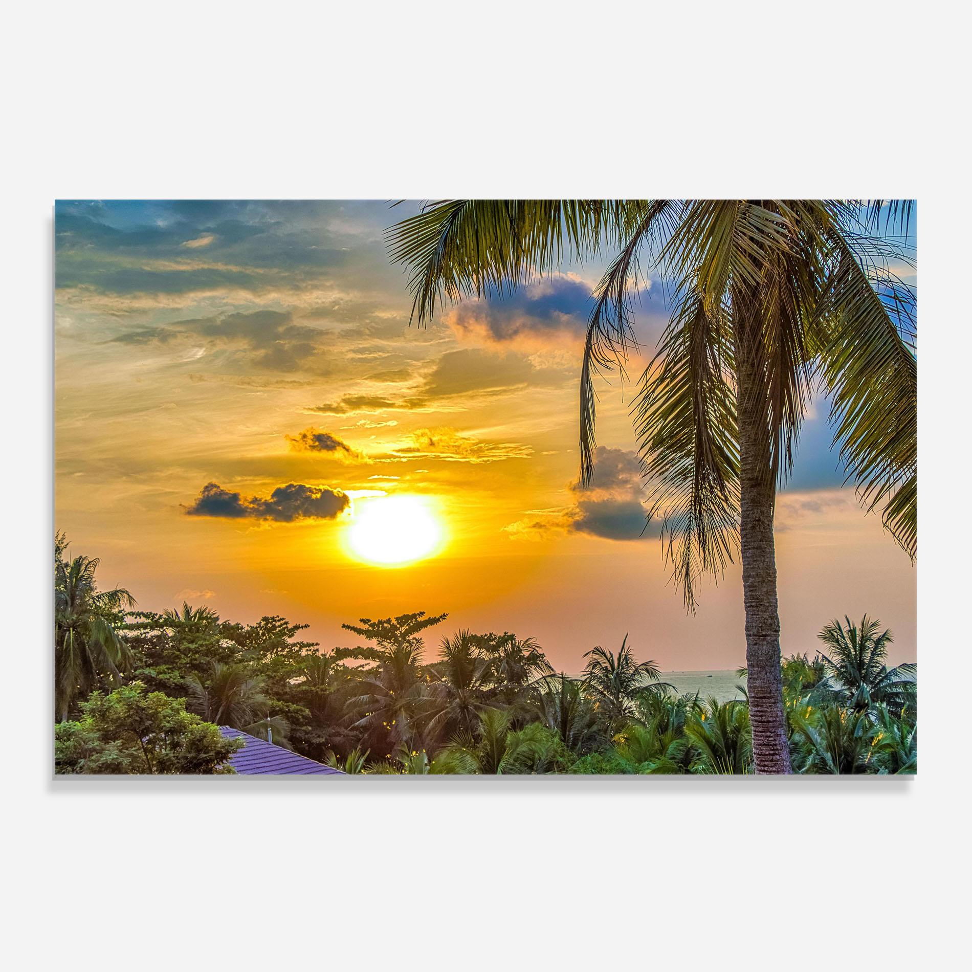 Küchenrückwand Glas Summer View mockup 0