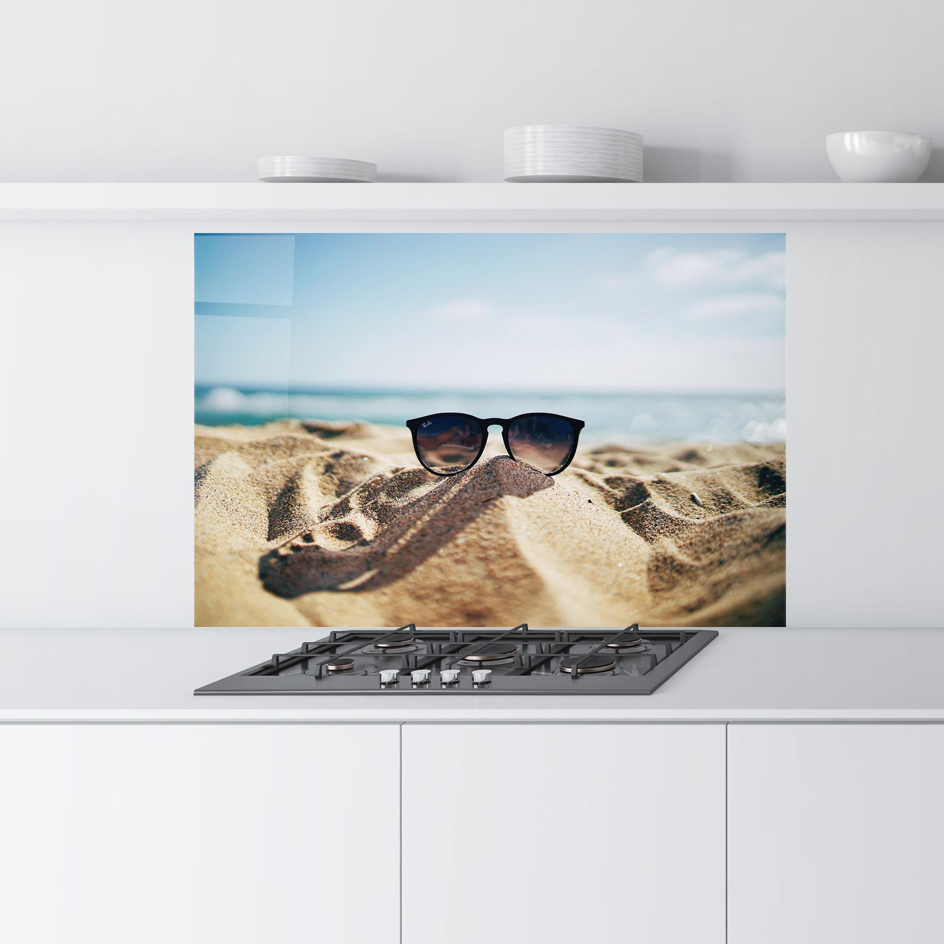 Küchenrückwand Glas Sand Glasses mockup 9