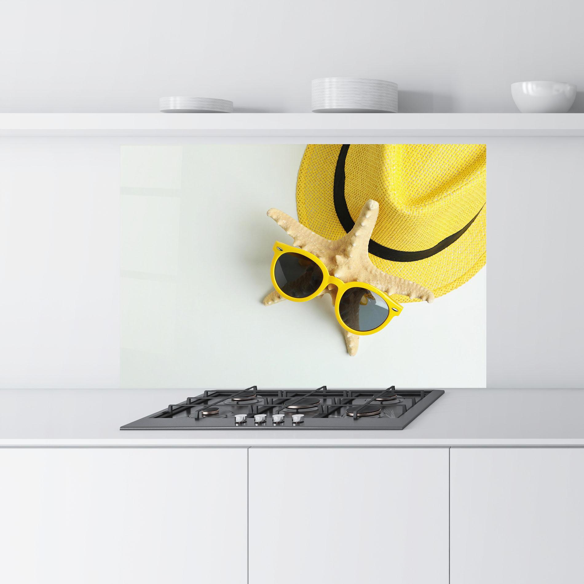 Küchenrückwand Glas Seastar Sunglasses mockup 9