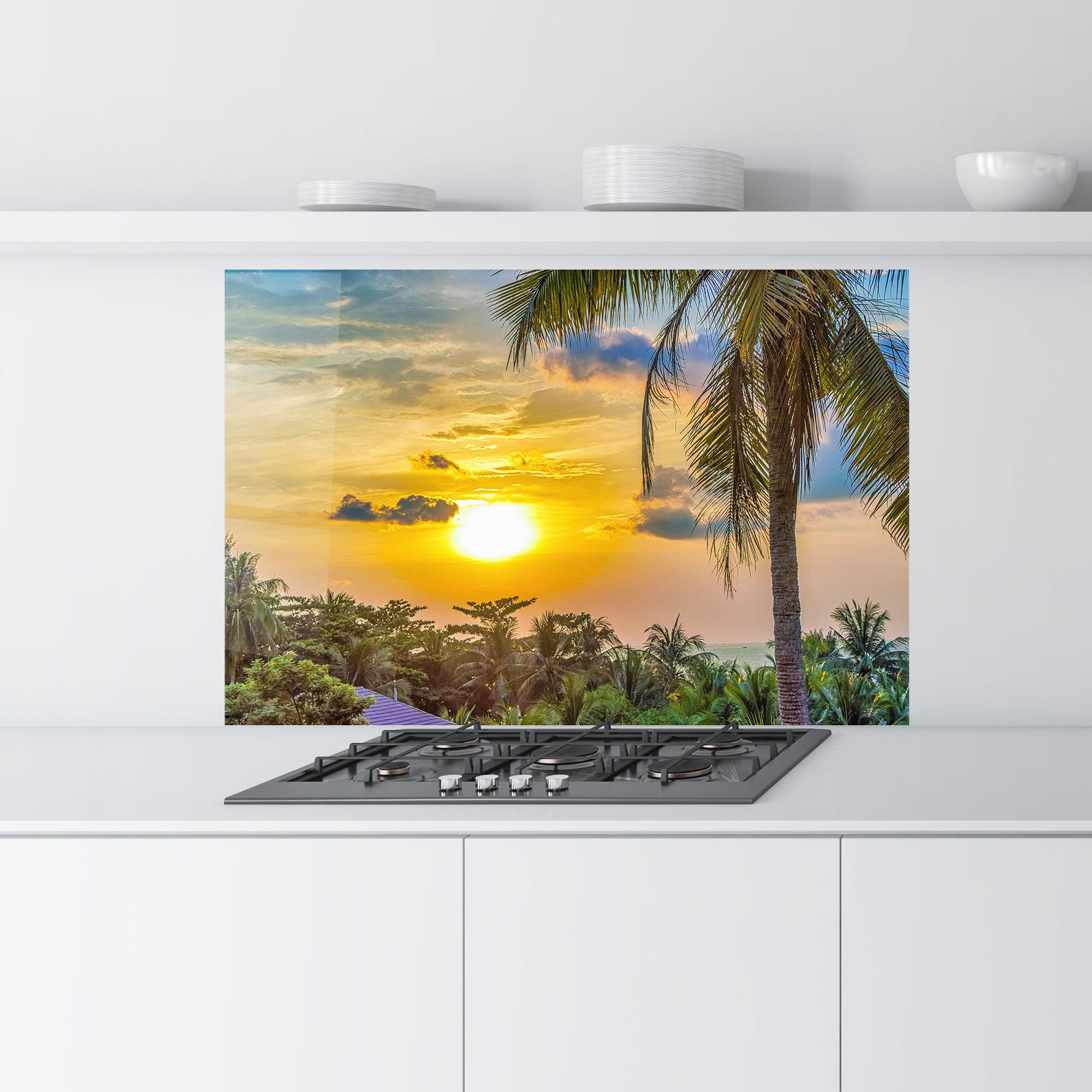 Küchenrückwand Glas Summer View mockup 9