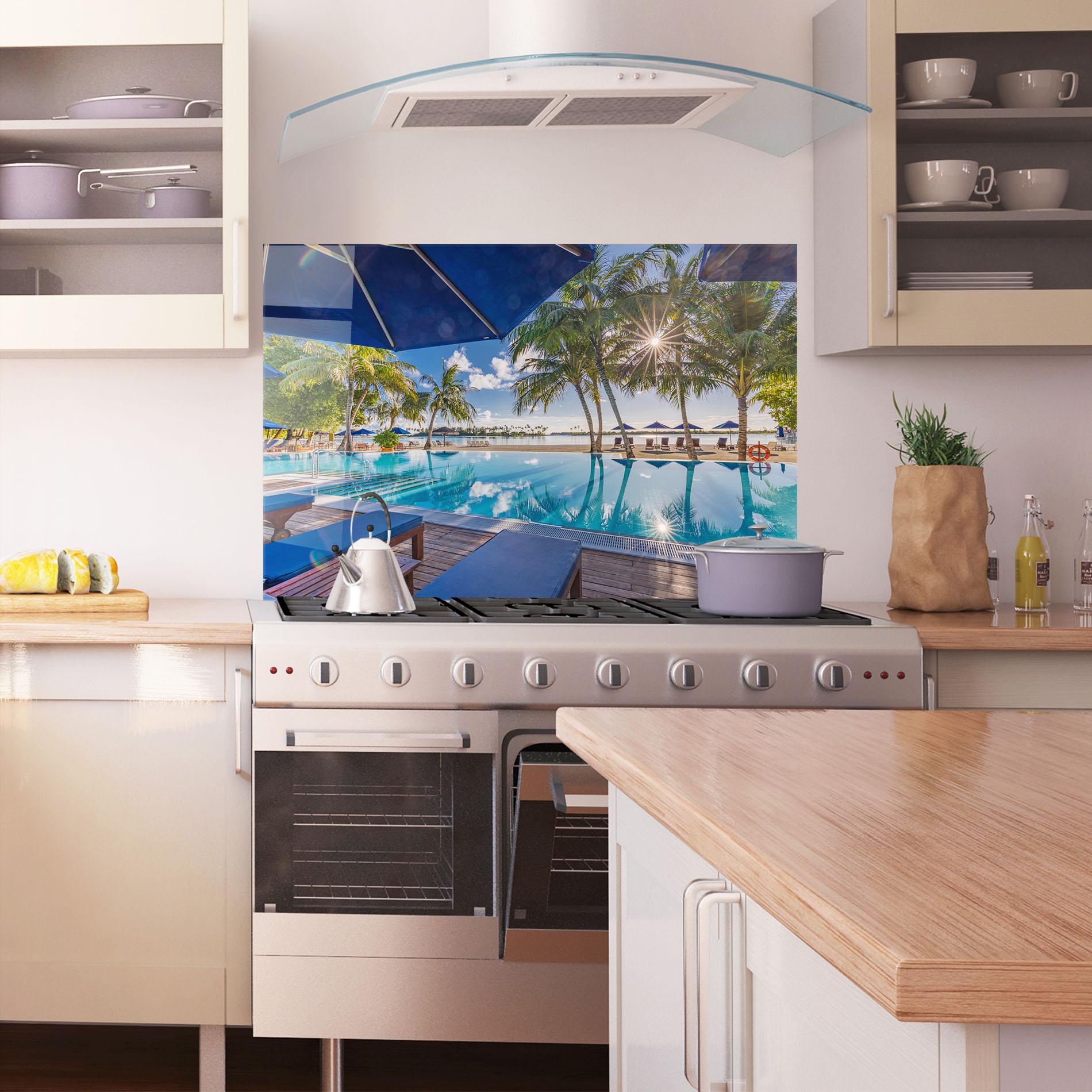 Küchenrückwand Glas Fantastic Summer Mood mockup 1