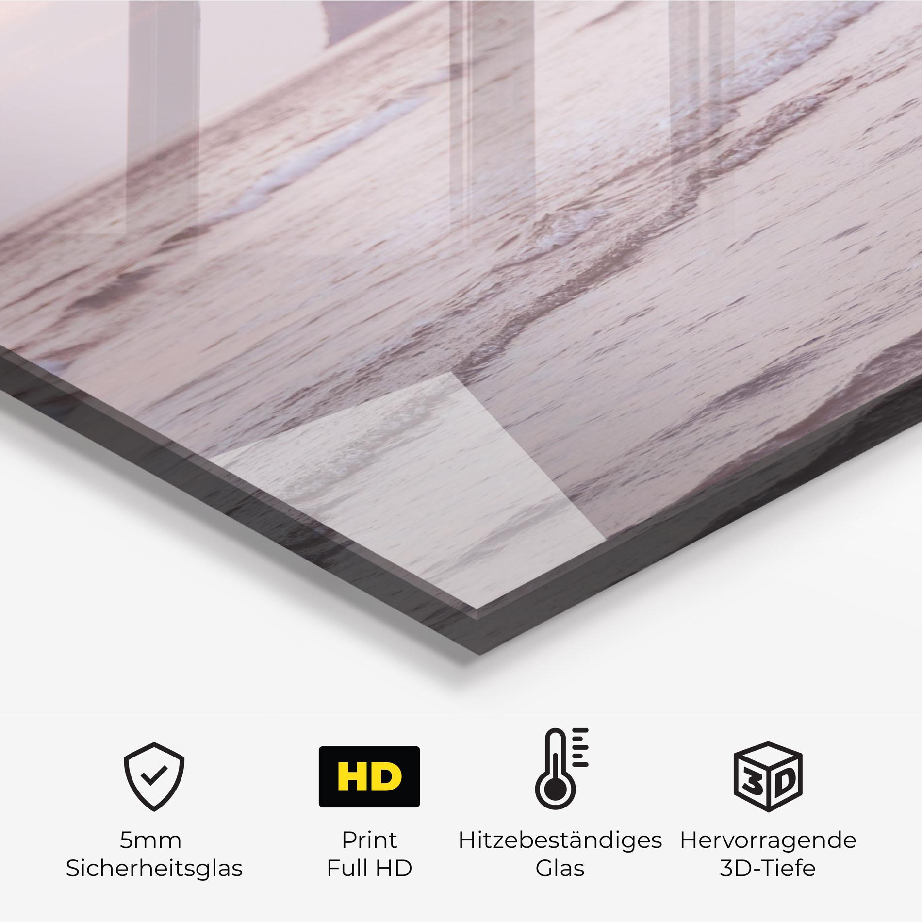 Küchenrückwand Glas Beach Traveler mockup 2