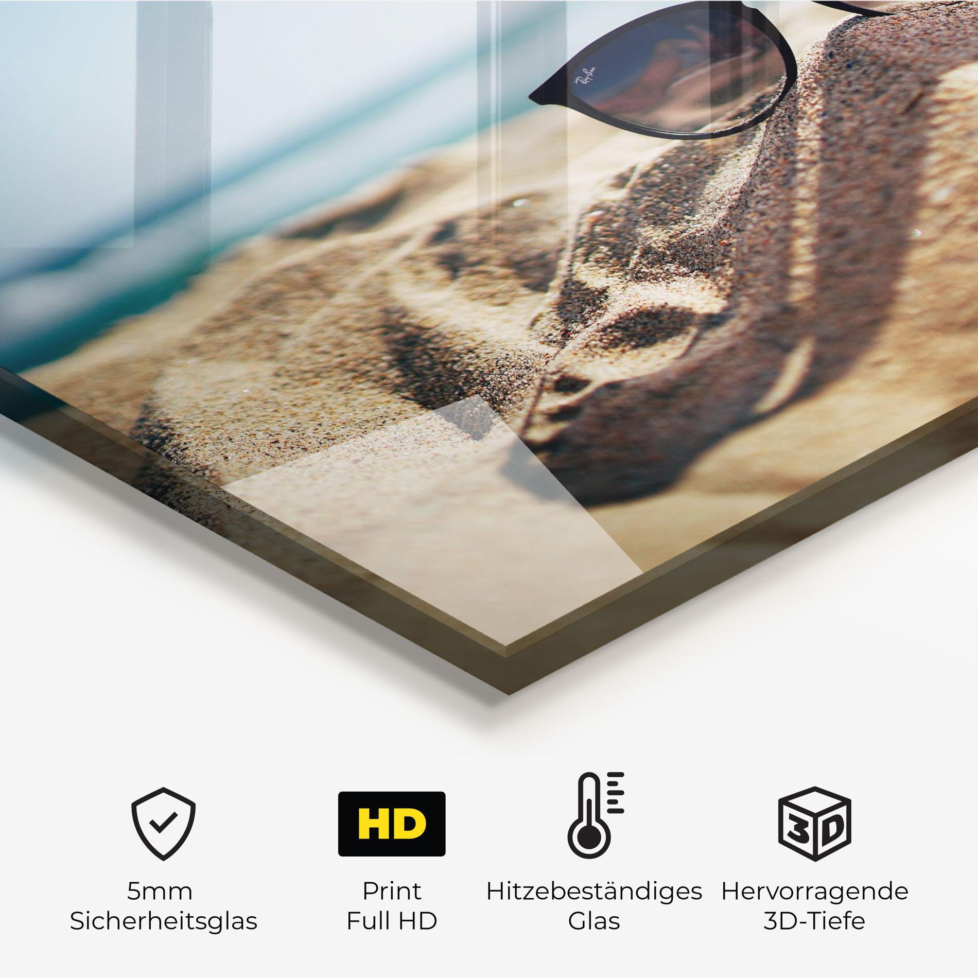 Küchenrückwand Glas Sand Glasses mockup 2