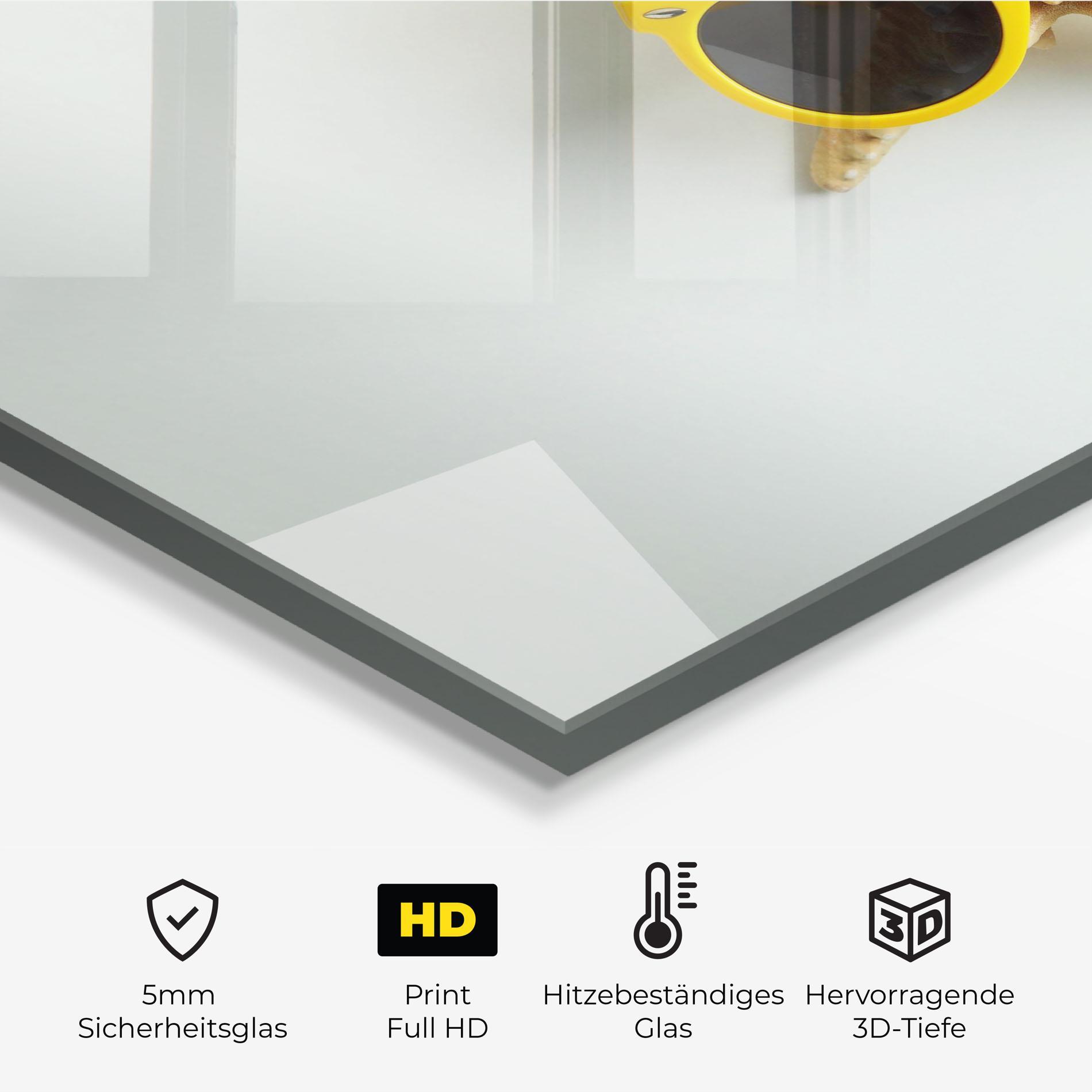 Küchenrückwand Glas Seastar Sunglasses mockup 2