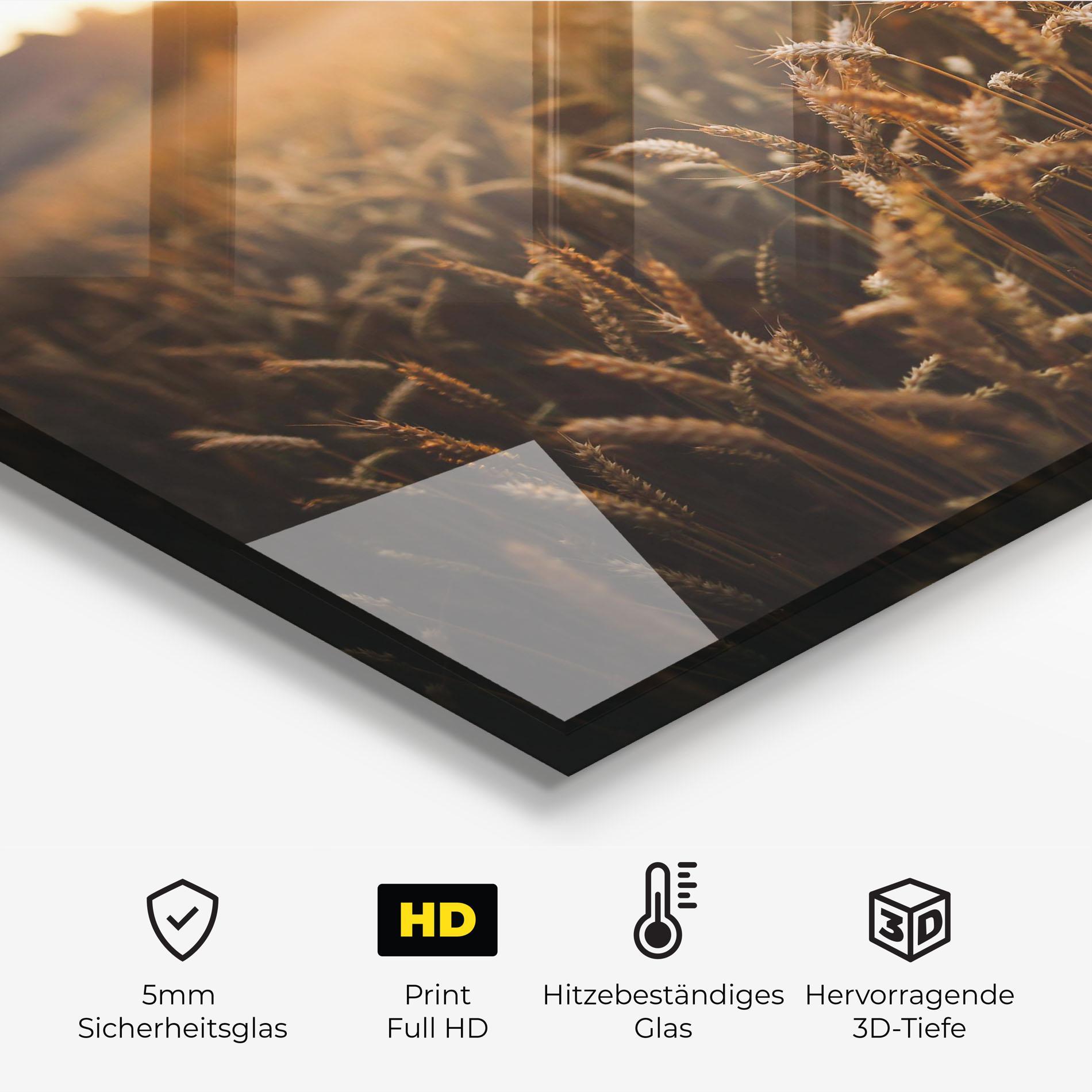 Küchenrückwand Glas Summer Field mockup 2