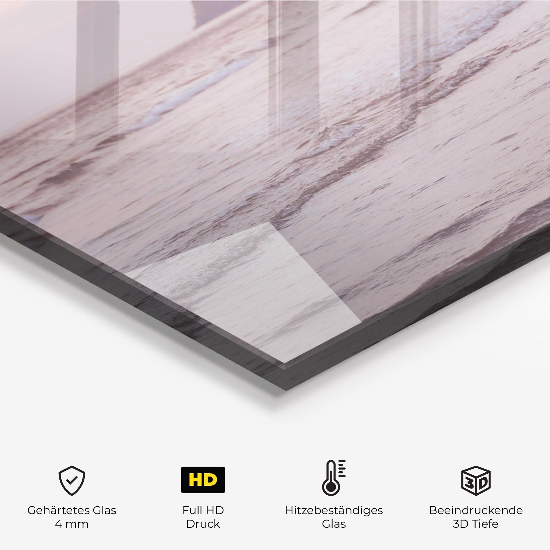 Küchenrückwand Glas Beach Traveler mockup 2