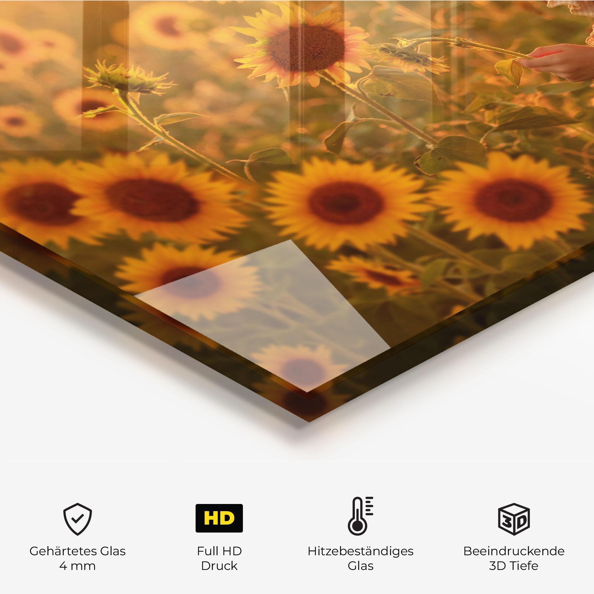 Küchenrückwand Glas Pretty Redhaired Girl mockup 2