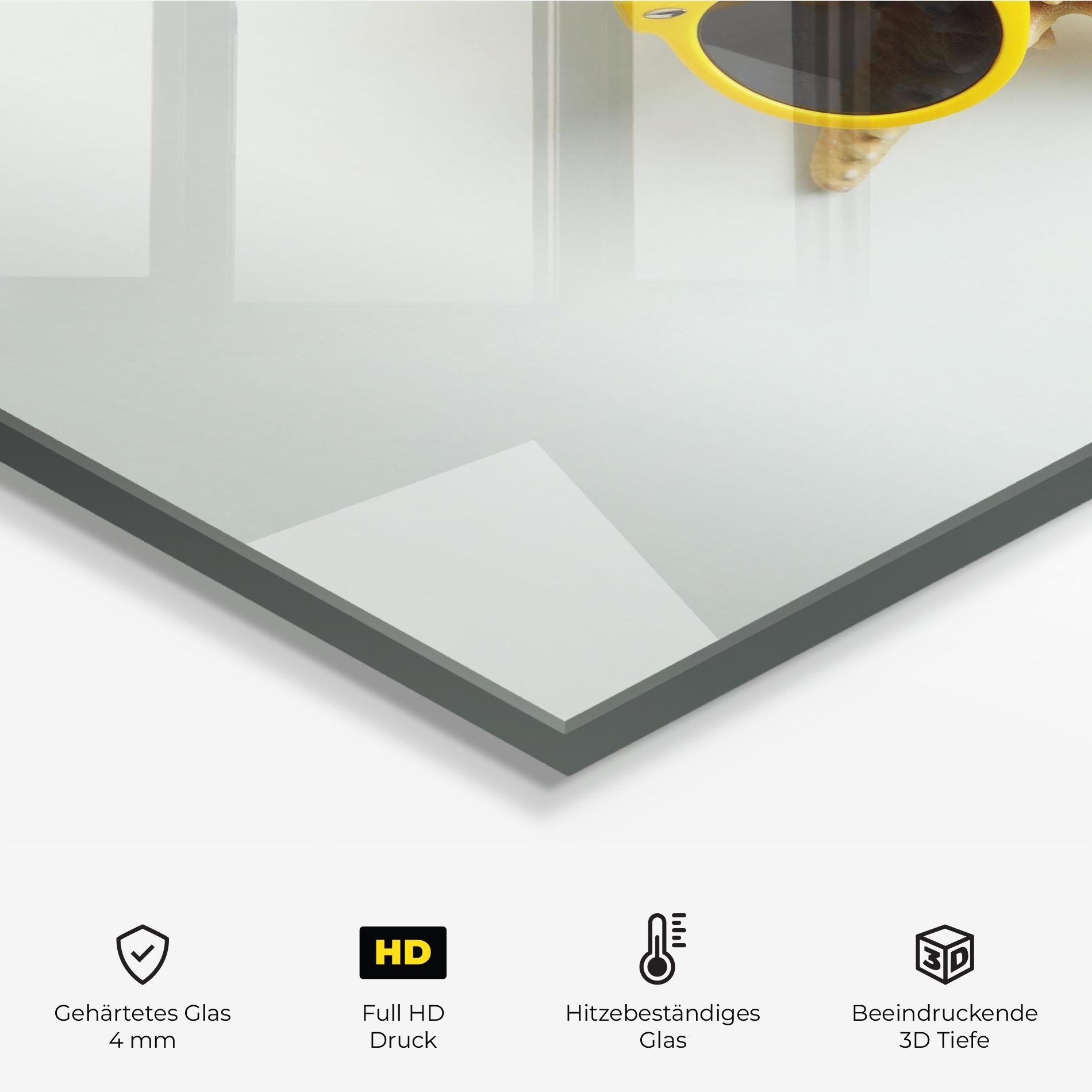 Küchenrückwand Glas Seastar Sunglasses mockup 2