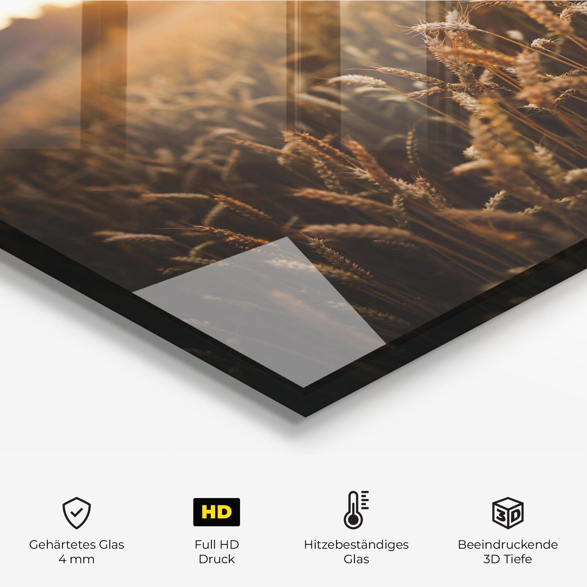 Küchenrückwand Glas Summer Field mockup 2