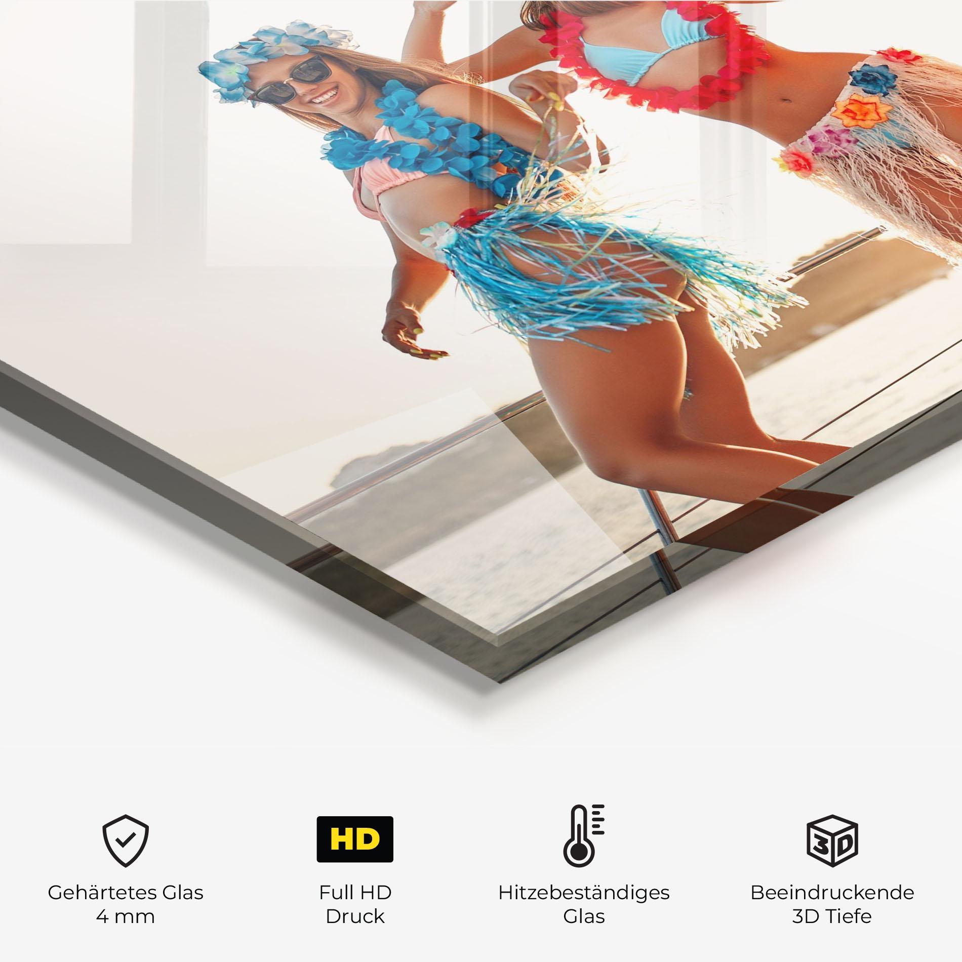 Küchenrückwand Glas Summer Party mockup 2