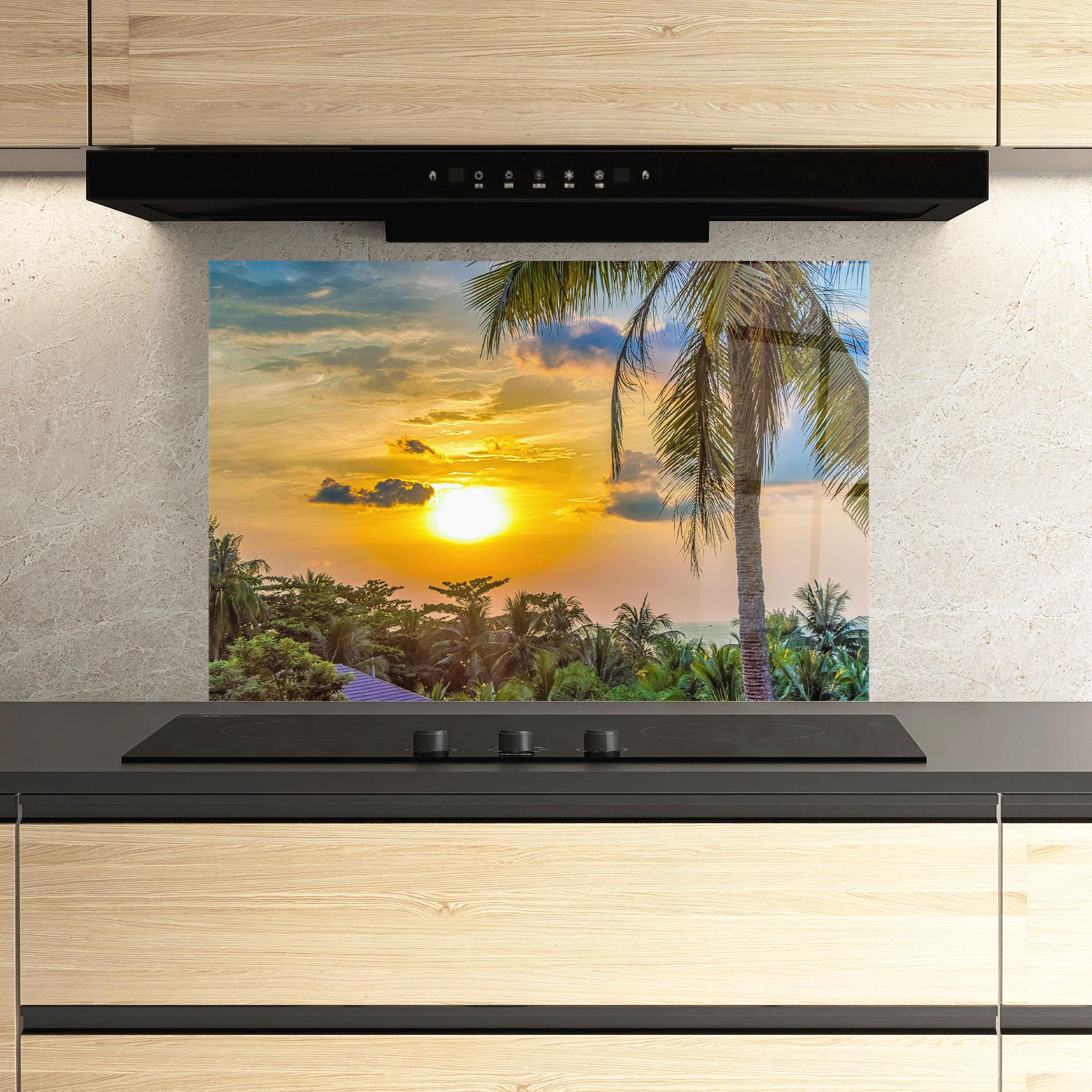 Küchenrückwand Glas Summer View mockup 3