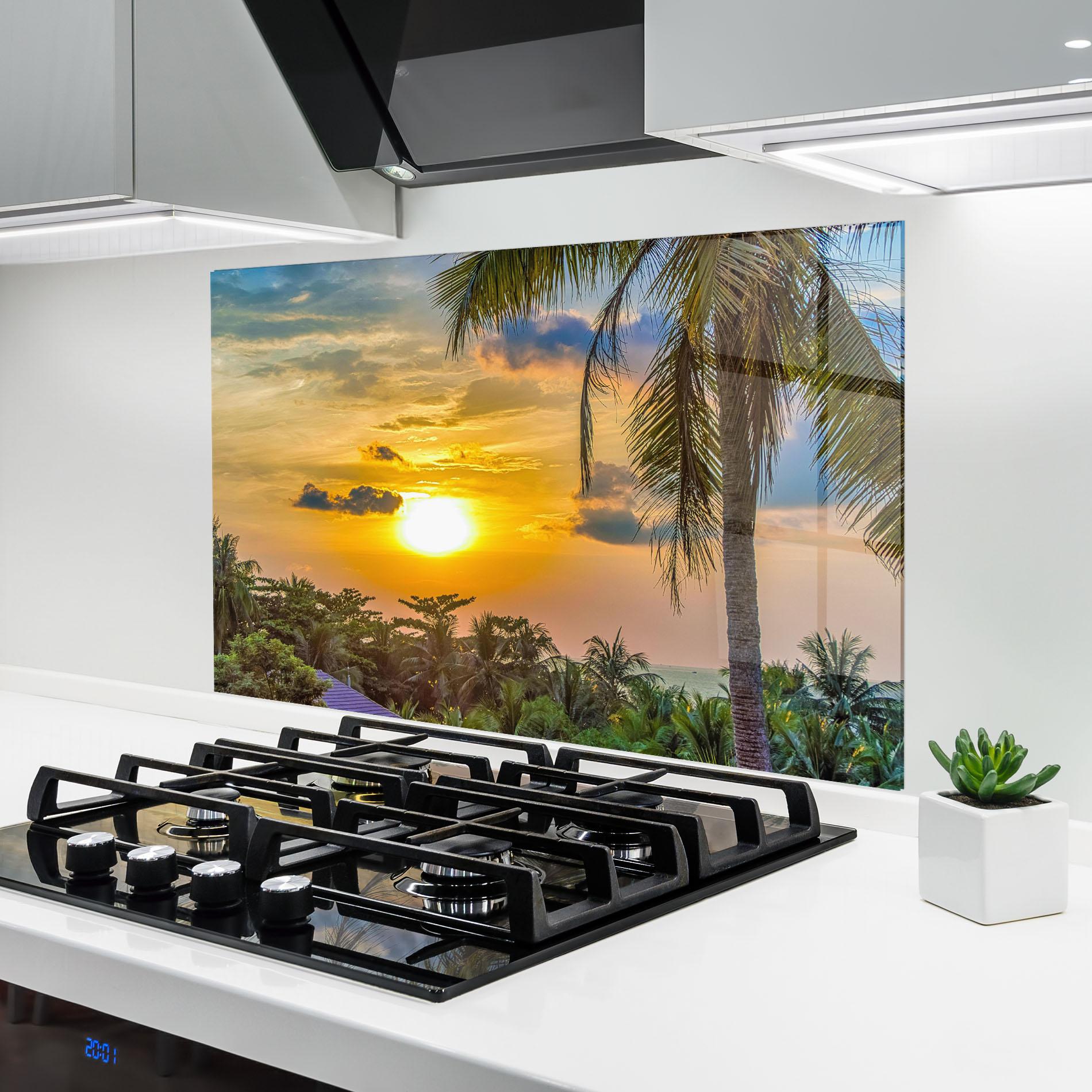 Küchenrückwand Glas Summer View mockup 6