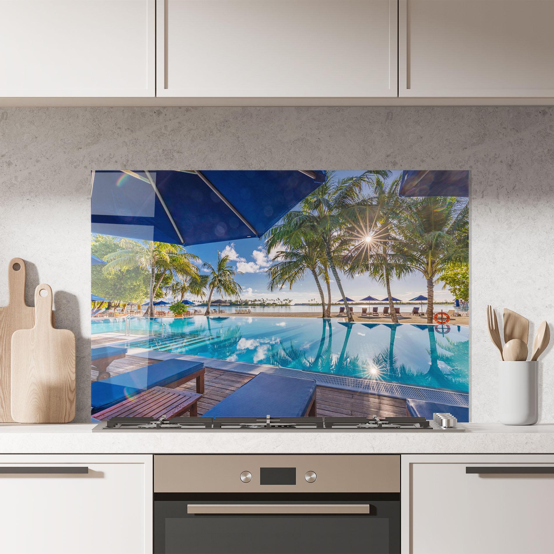 Küchenrückwand Glas Fantastic Summer Mood mockup 7