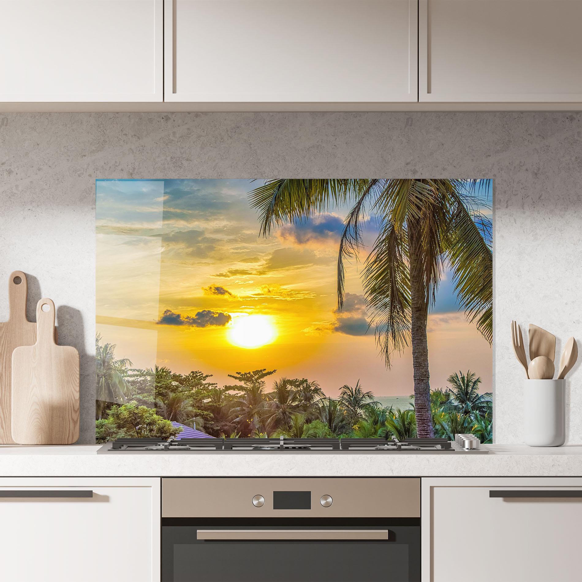 Küchenrückwand Glas Summer View mockup 7