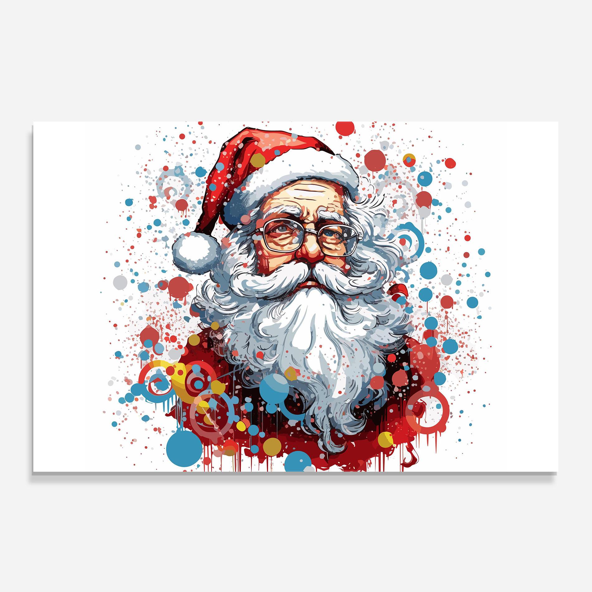 Küchenrückwand Glas Artistic Santa mockup 0