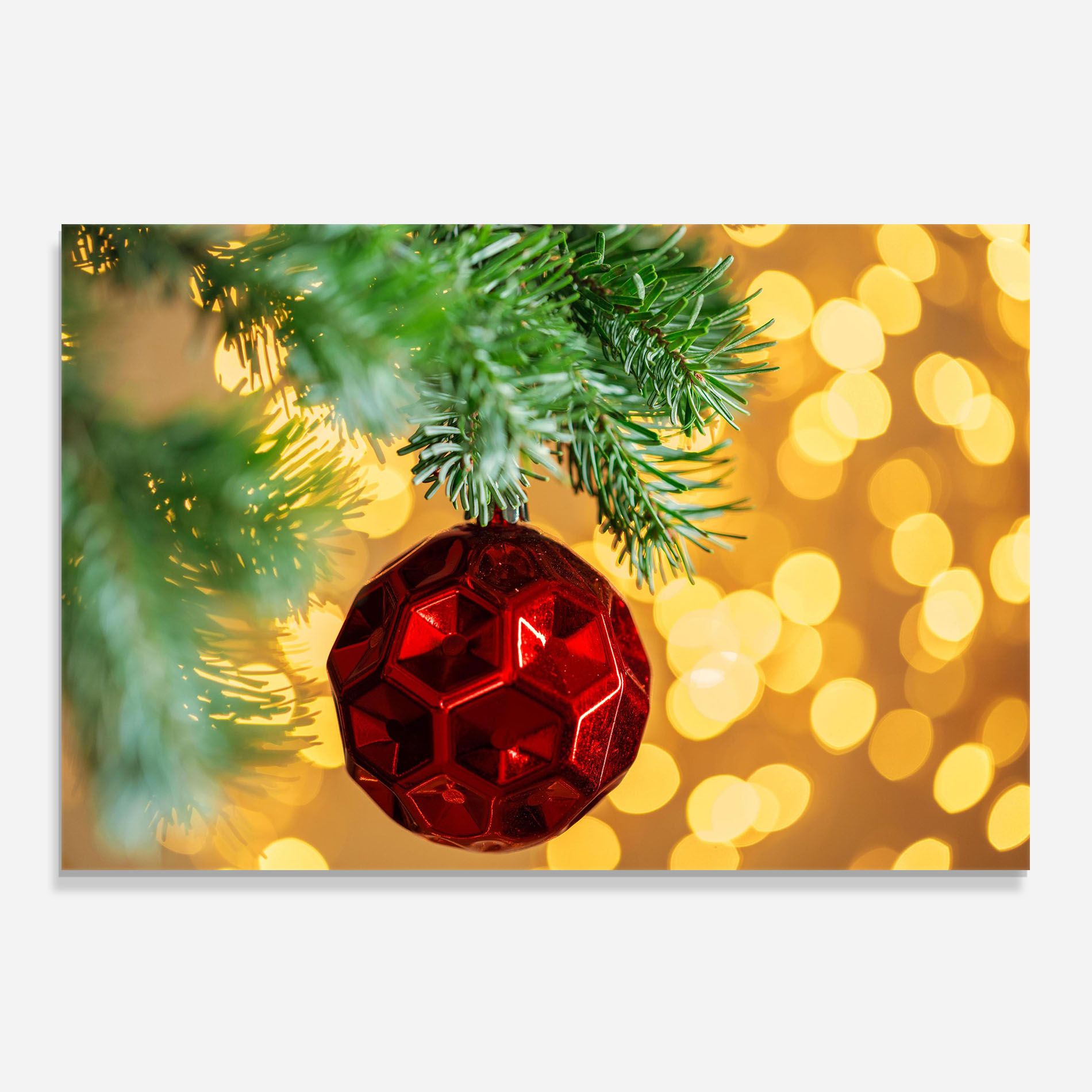 Red Christmas Ball mockup 0