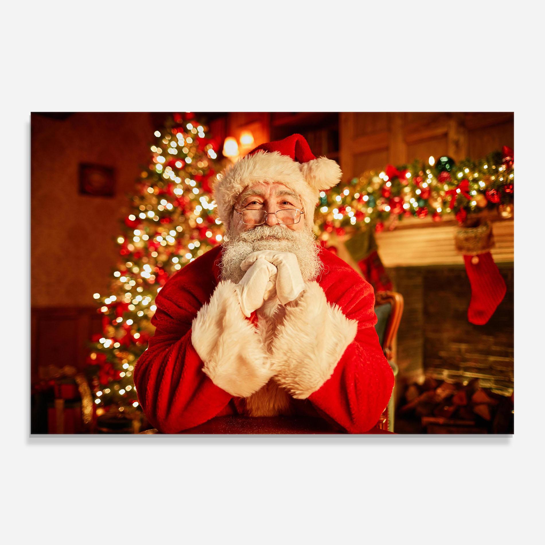 Küchenrückwand Glas Traditional Santa mockup 0