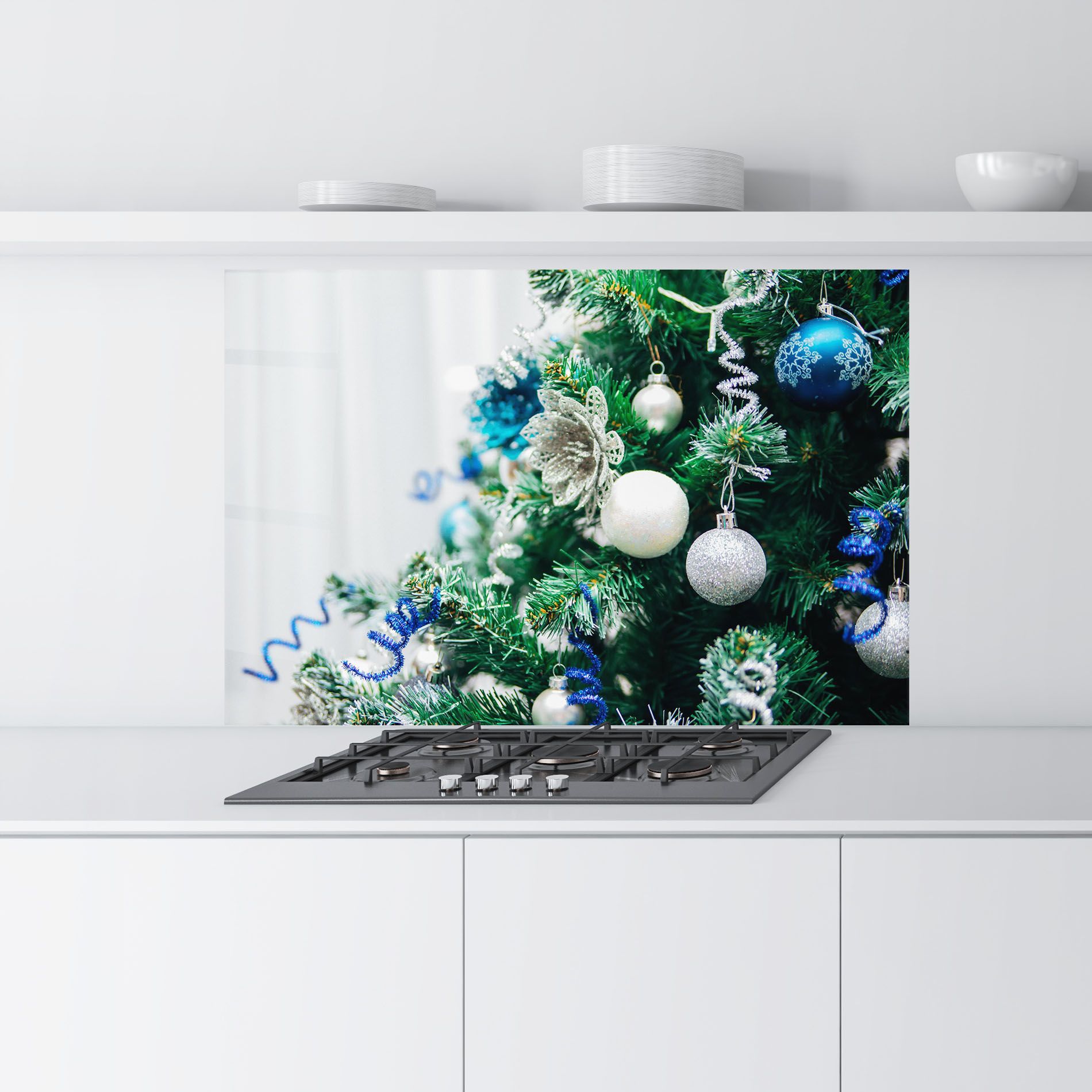 Blue Christmas Tree Decor mockup 9