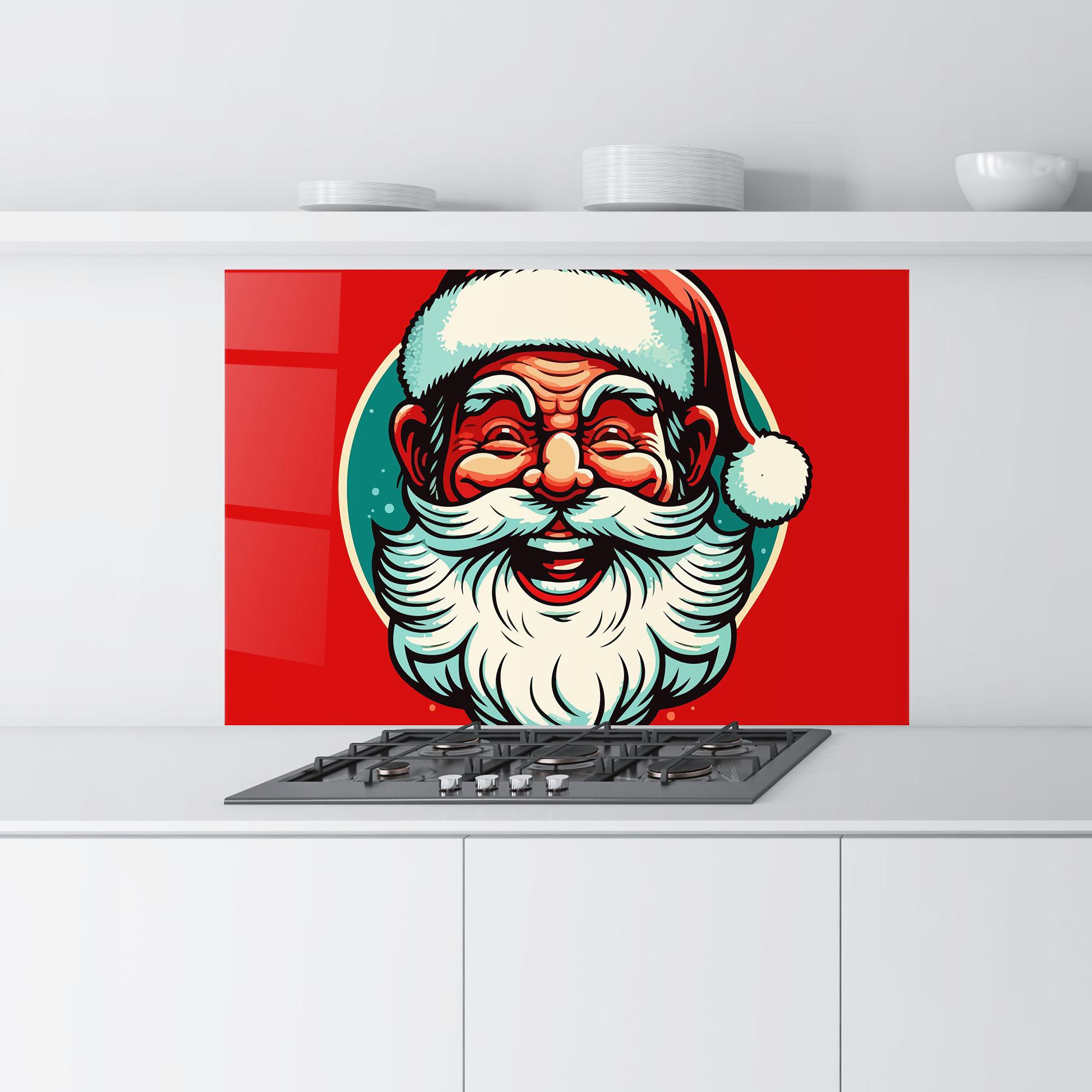 Küchenrückwand Glas Crazy Smile mockup 9