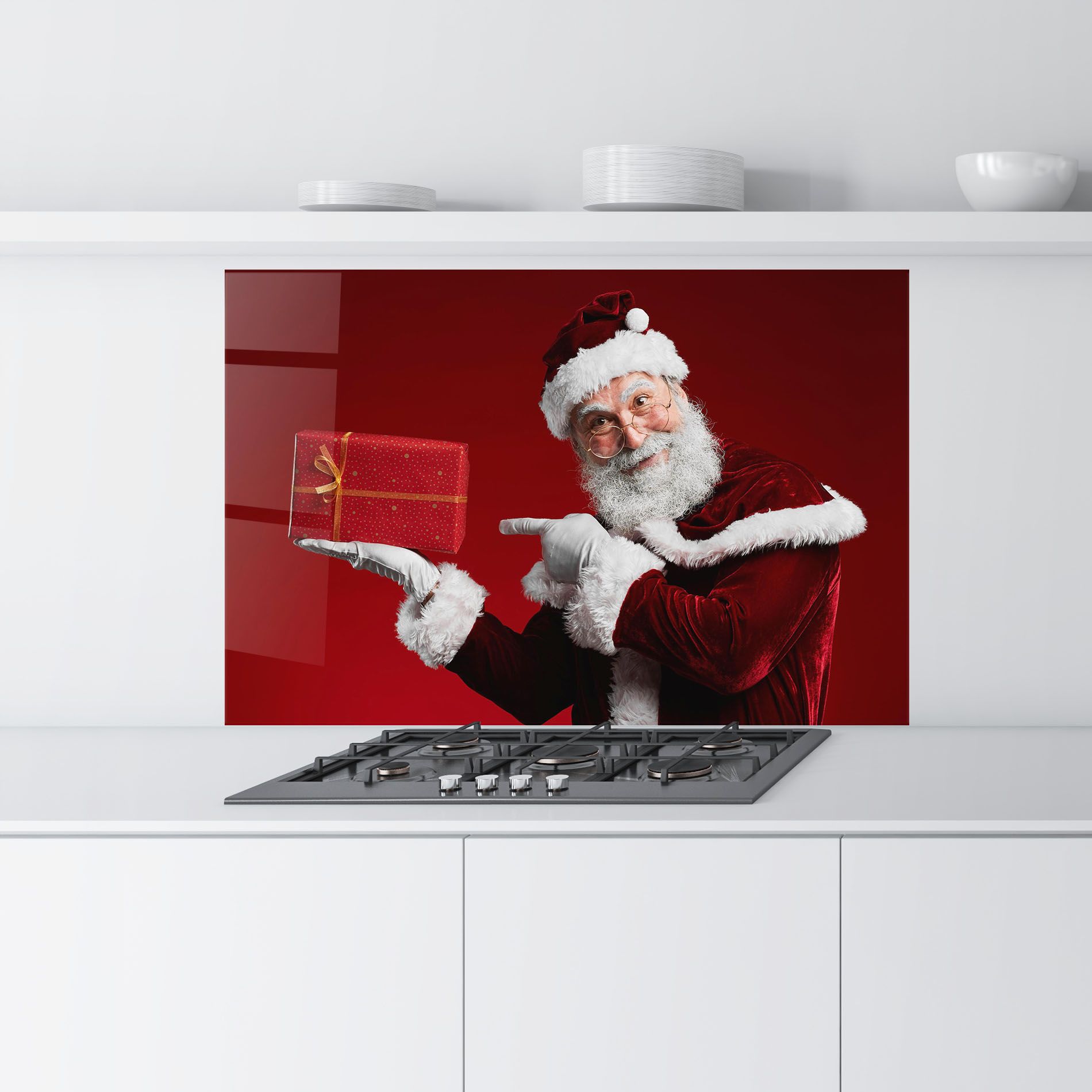 Santa Holding Red Present mockup 9