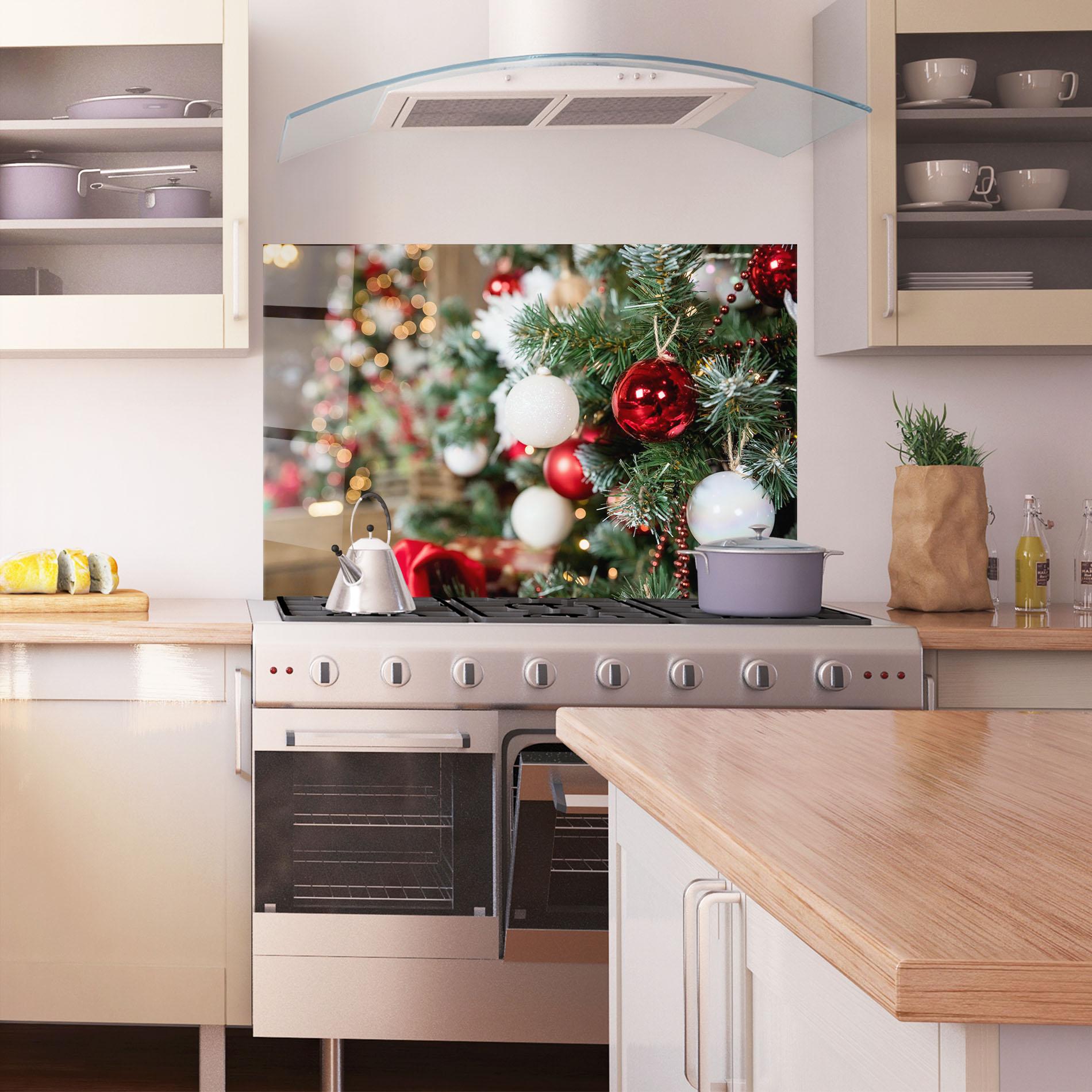 Küchenrückwand Glas Magic Christmas Home mockup 1