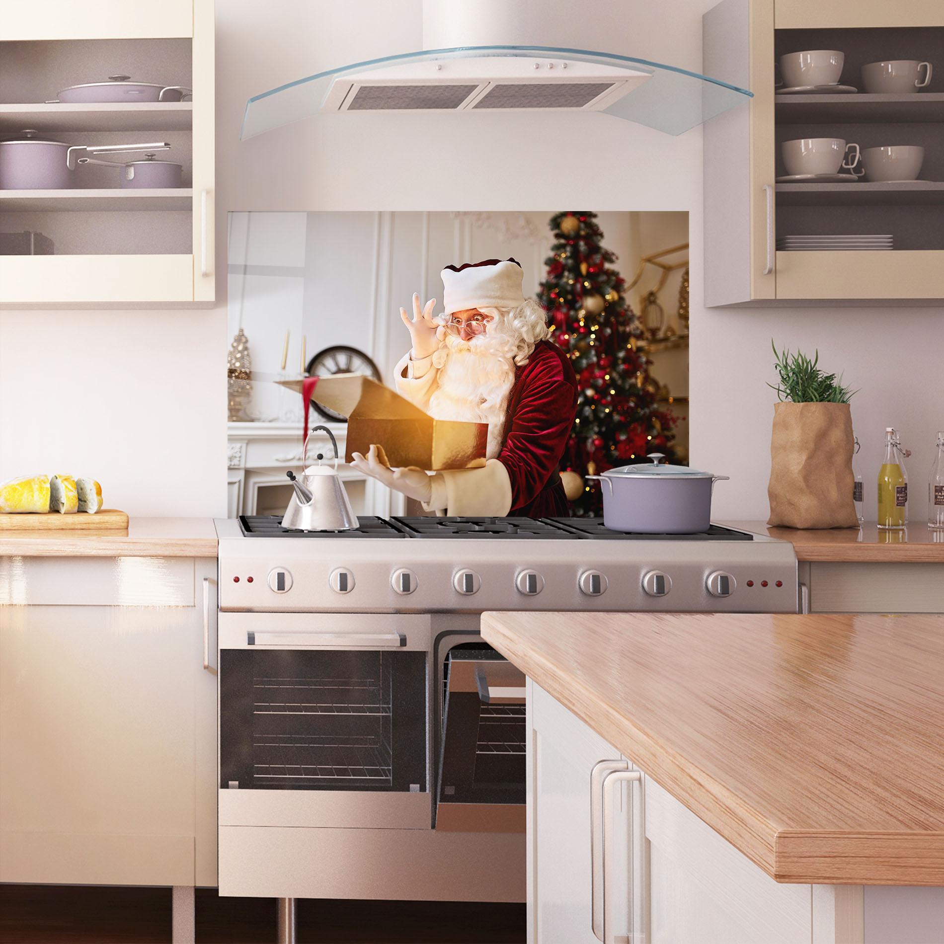 Küchenrückwand Glas Magical Glowing Gift mockup 1