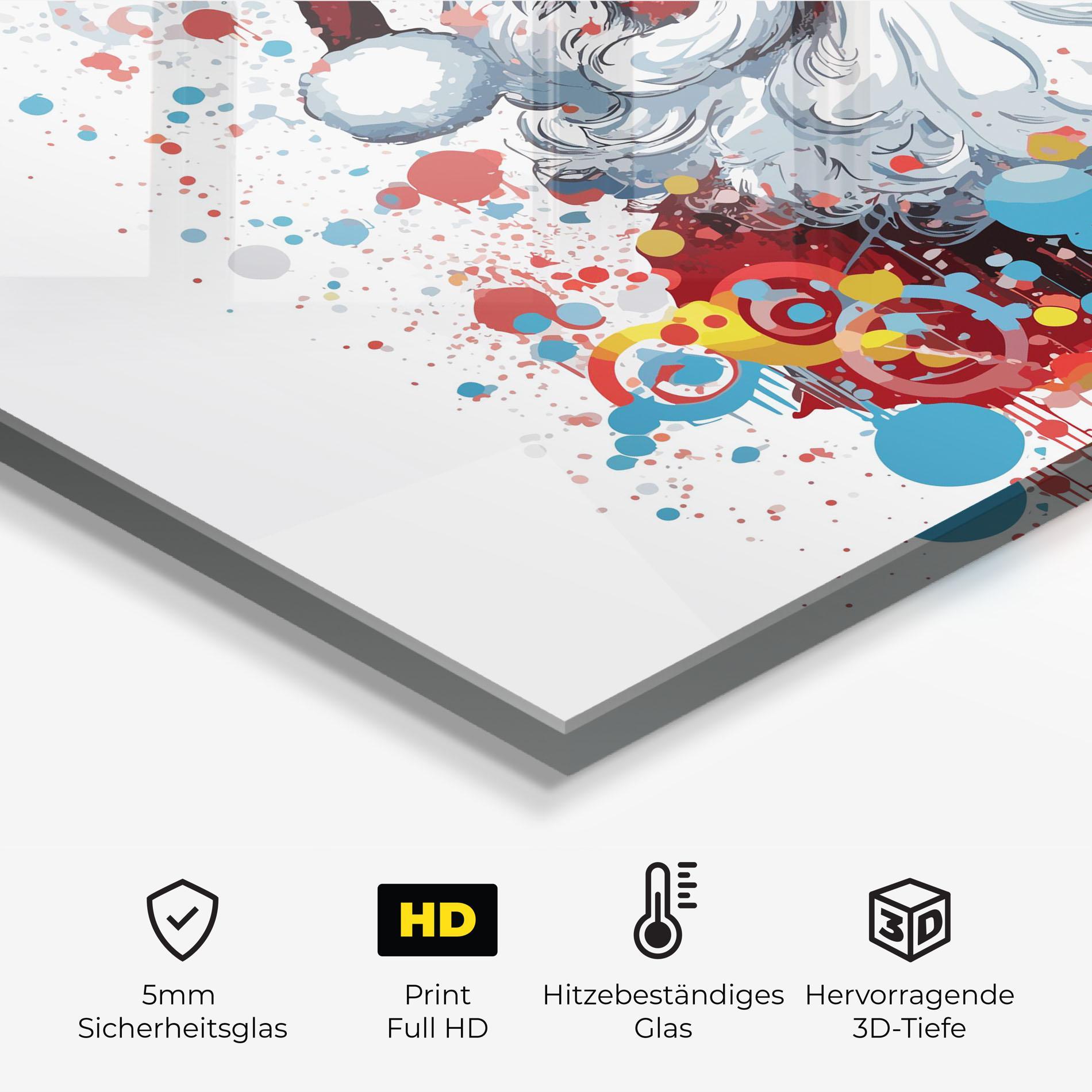 Küchenrückwand Glas Artistic Santa mockup 2