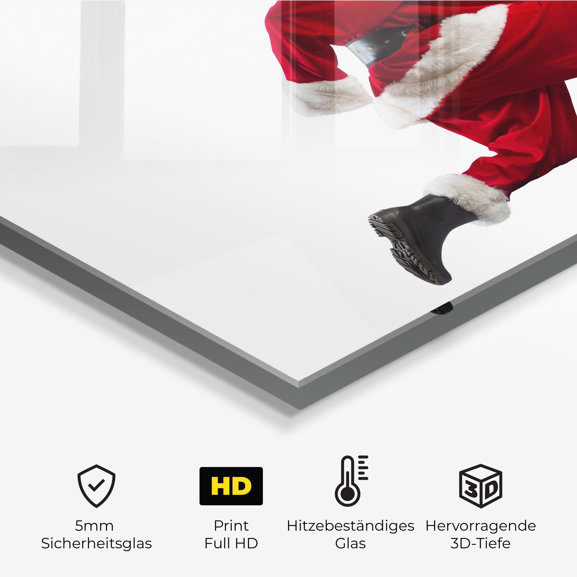 Küchenrückwand Glas Fast Delivery Santa mockup 2