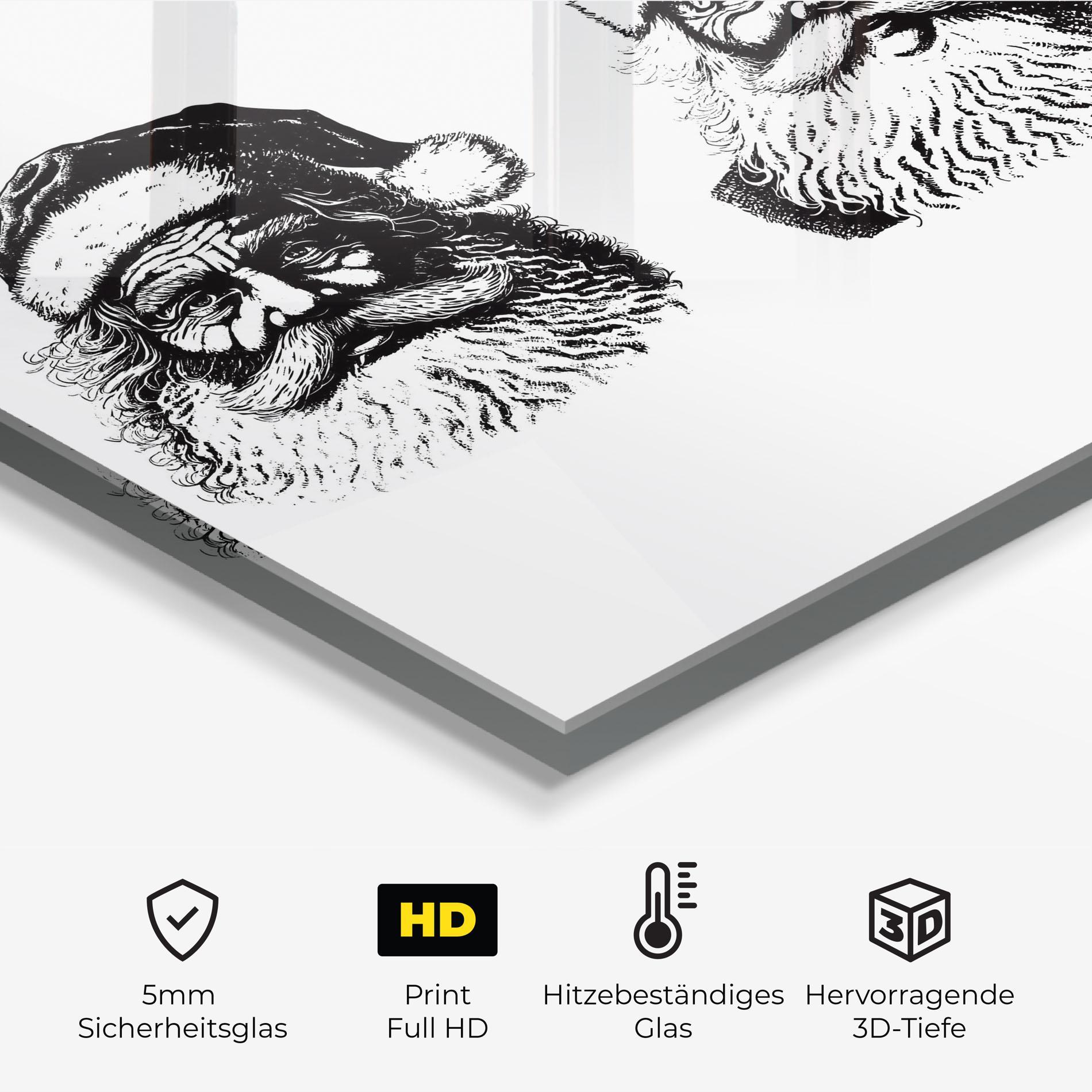 Küchenrückwand Glas Santa Draw mockup 2