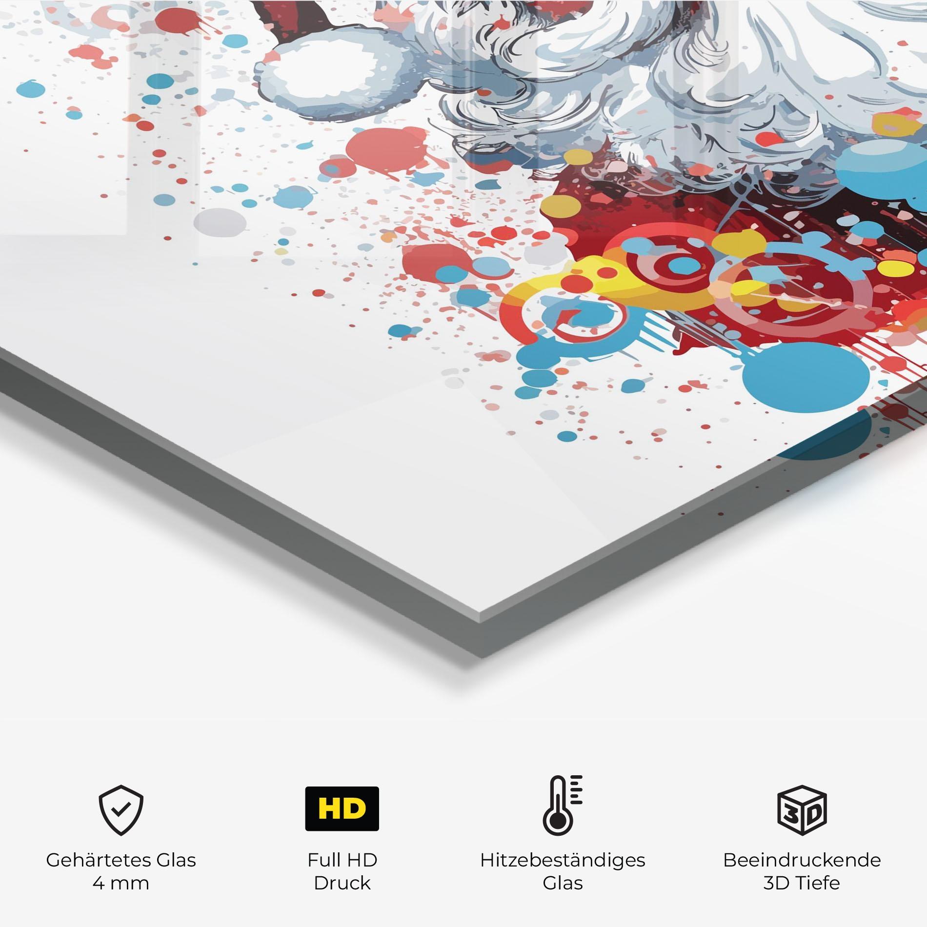 Küchenrückwand Glas Artistic Santa mockup 2