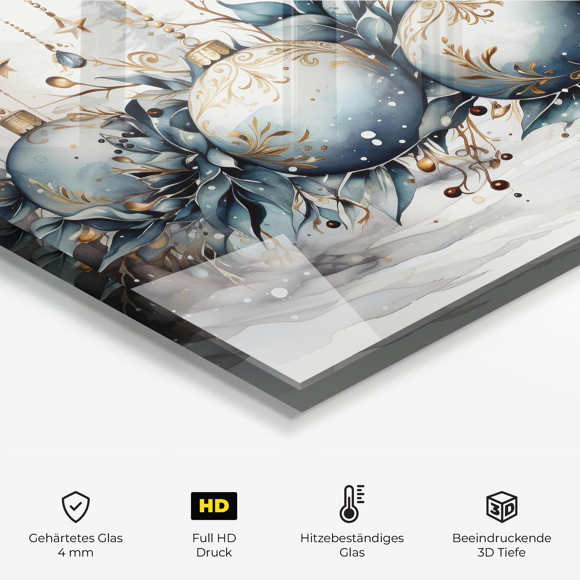 Küchenrückwand Glas Christmas Paper mockup 2