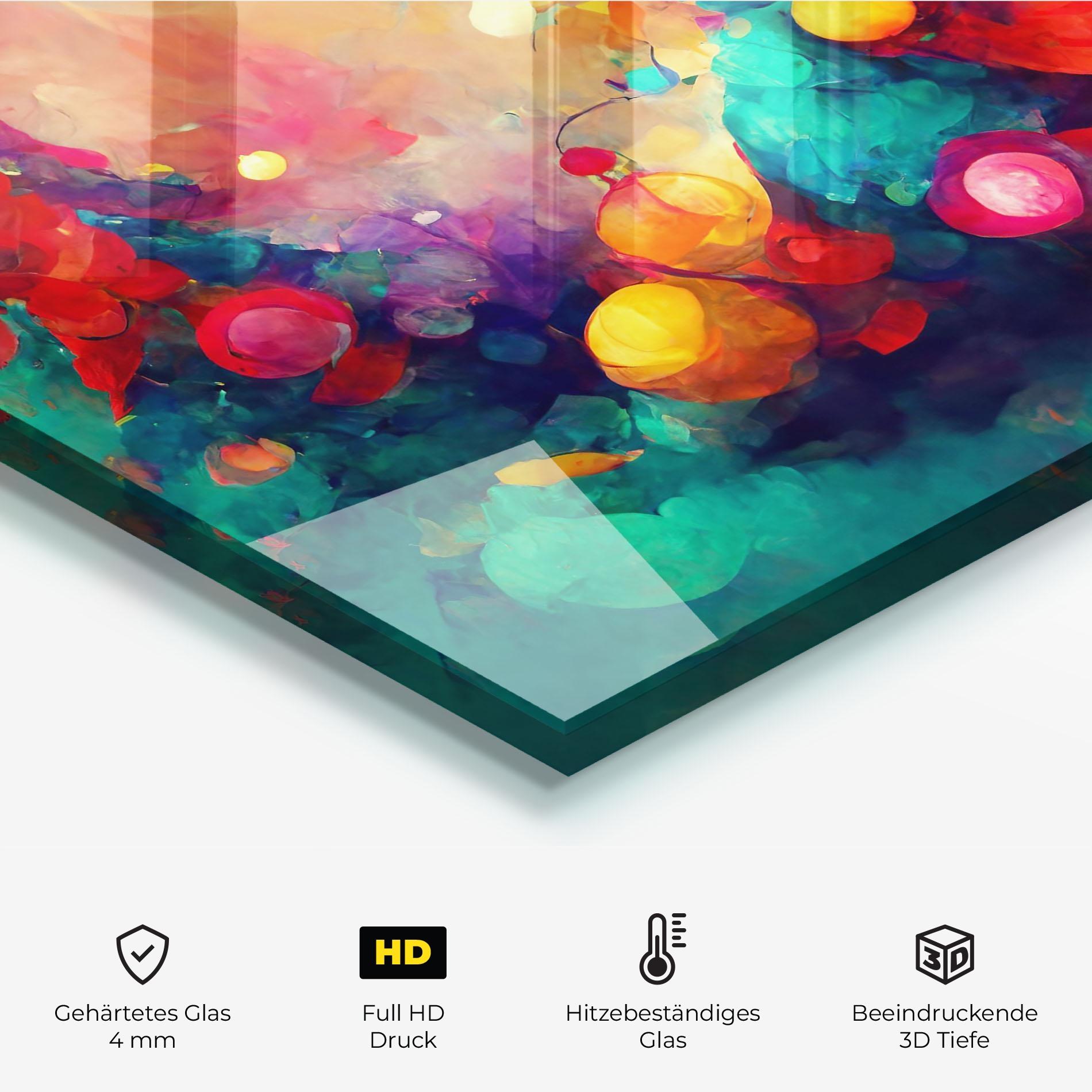 Küchenrückwand Glas Colorfull Winter mockup 2