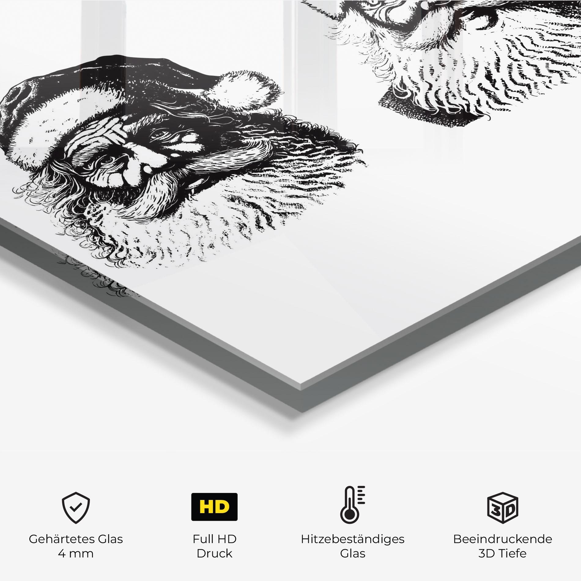 Küchenrückwand Glas Santa Draw mockup 2