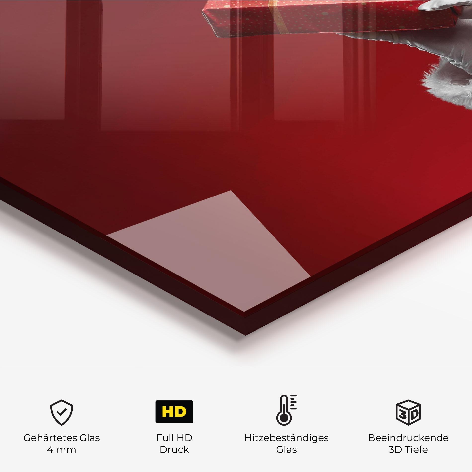 Küchenrückwand Glas Santa Holding Present mockup 2