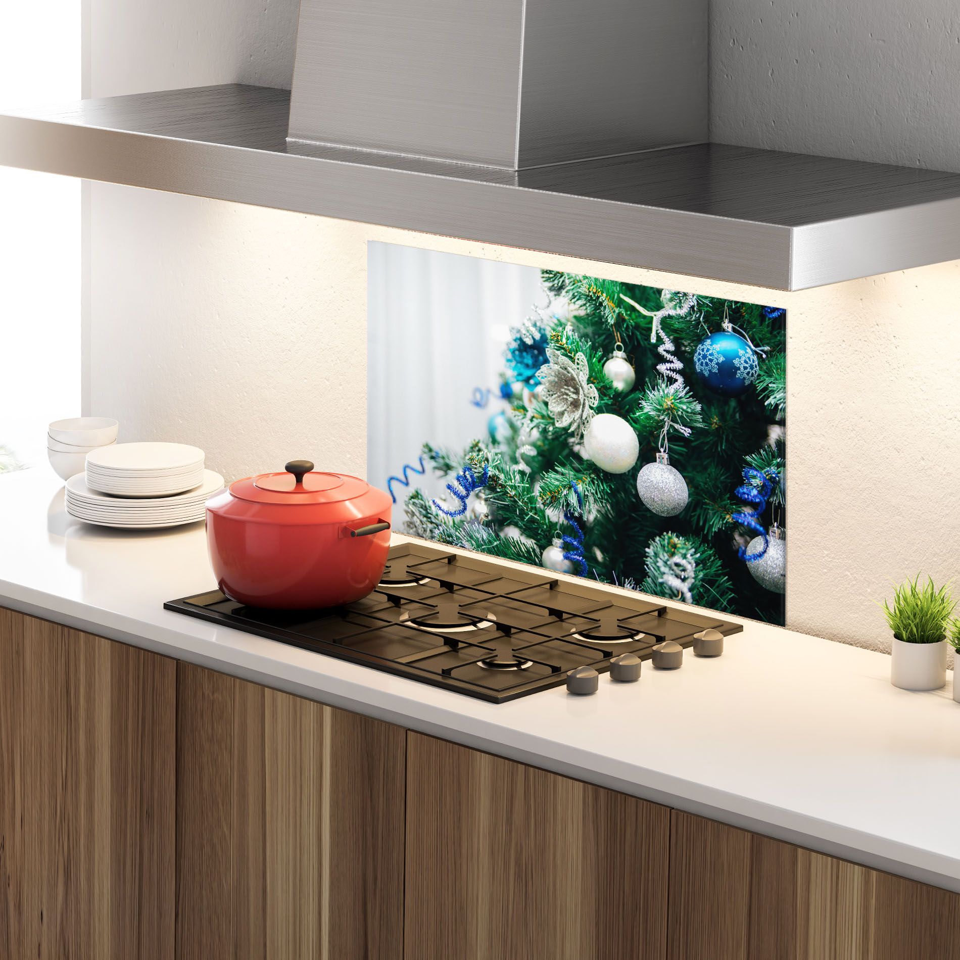 Blue Christmas Tree Decor mockup 4