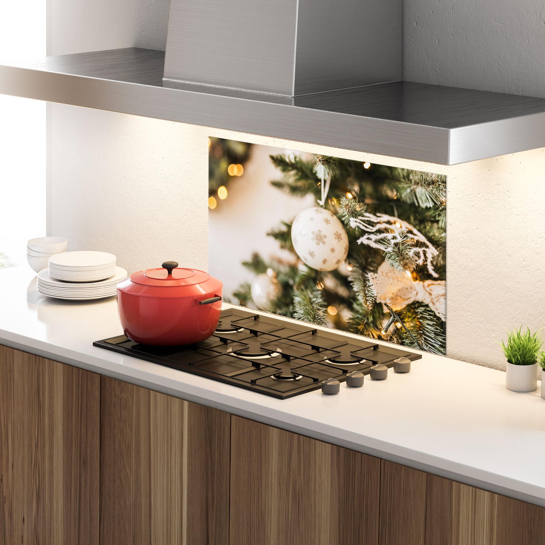 Küchenrückwand Glas Christmas Home mockup 4