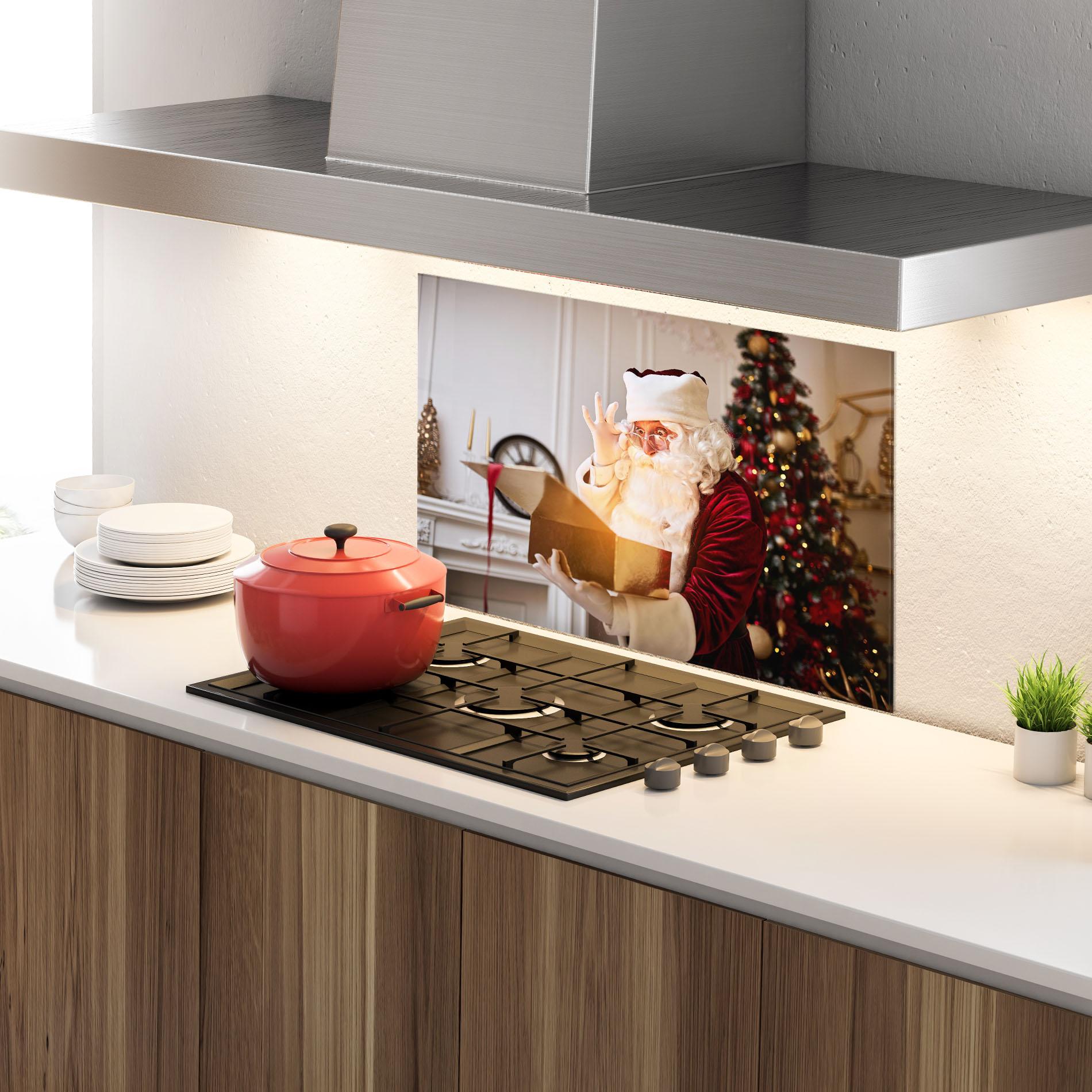 Küchenrückwand Glas Magical Glowing Gift mockup 4