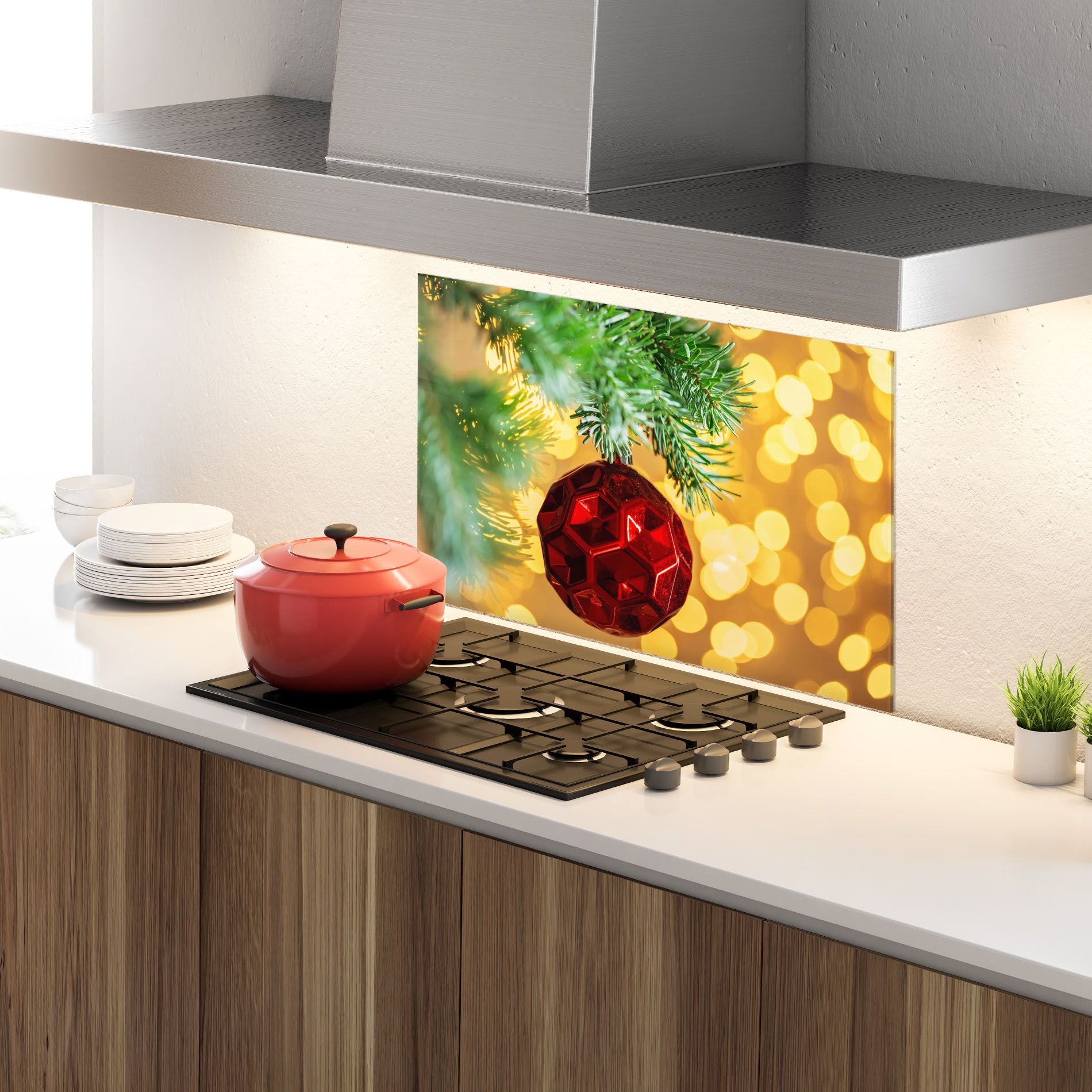 Red Christmas Ball mockup 4