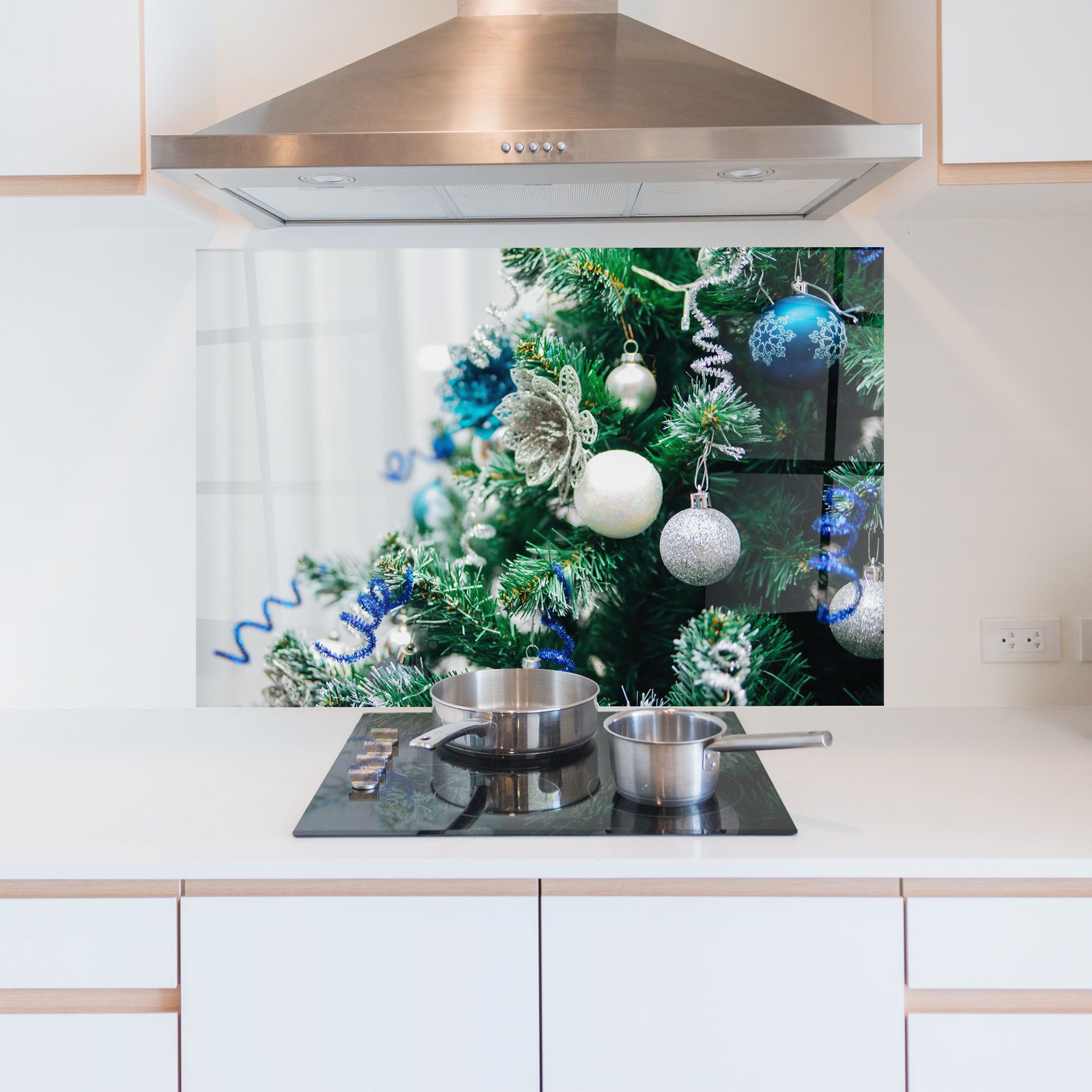 Blue Christmas Tree Decor mockup 5